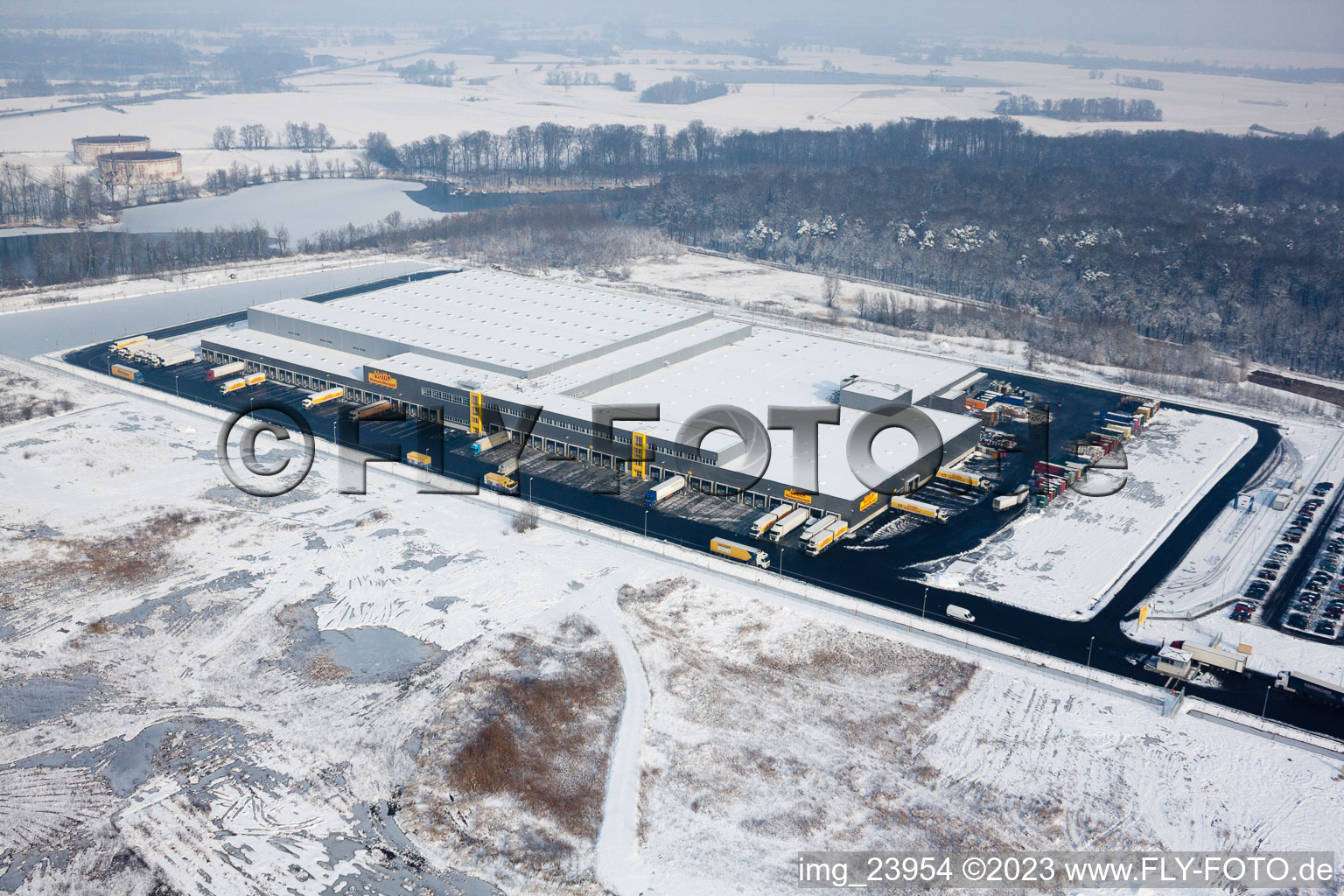 Wörth am Rhein, Industriegebiet Oberwald, Netto Logistikcenter im Bundesland Rheinland-Pfalz, Deutschland