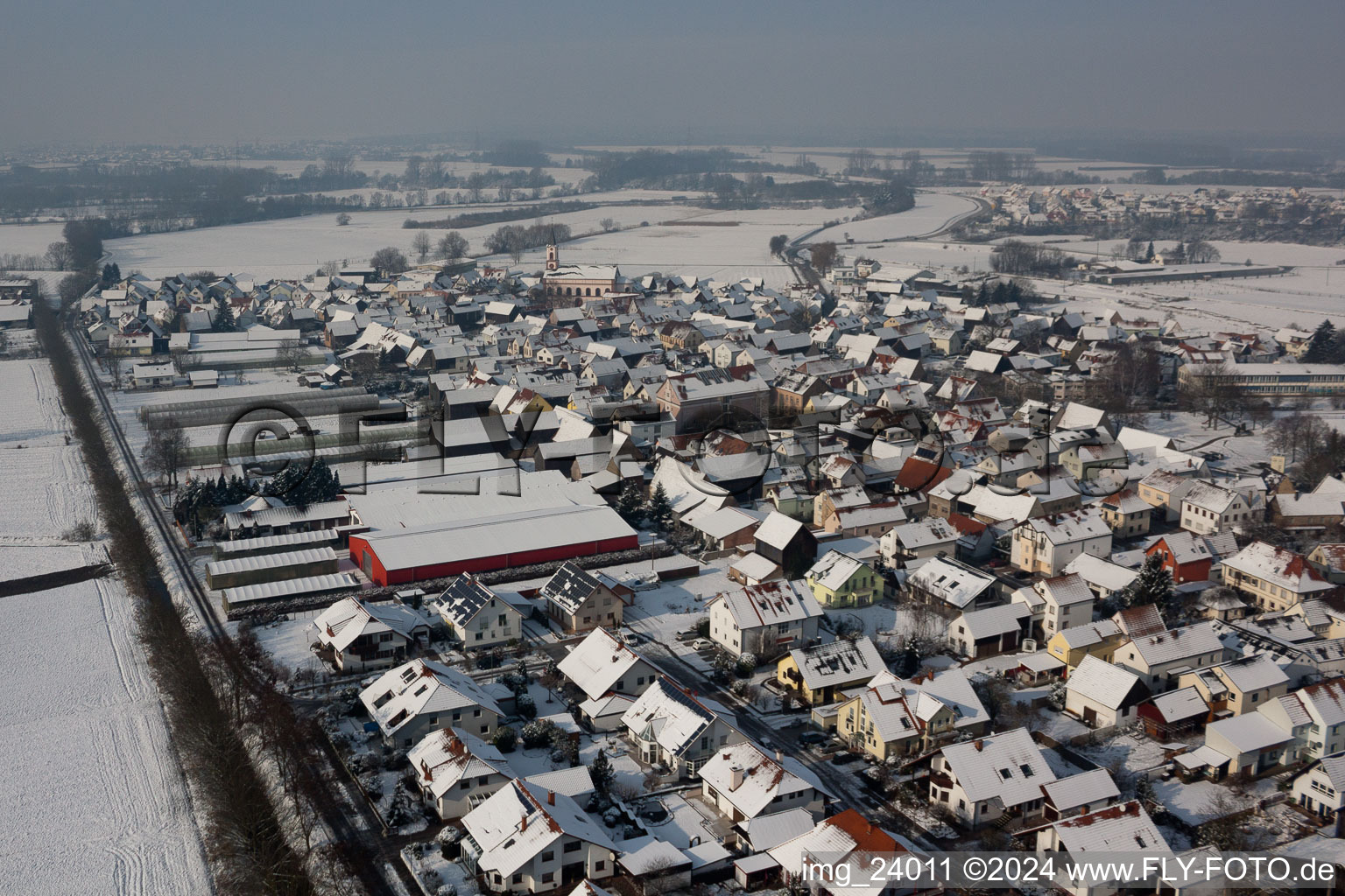 Neupotz im Bundesland Rheinland-Pfalz, Deutschland vom Flugzeug aus