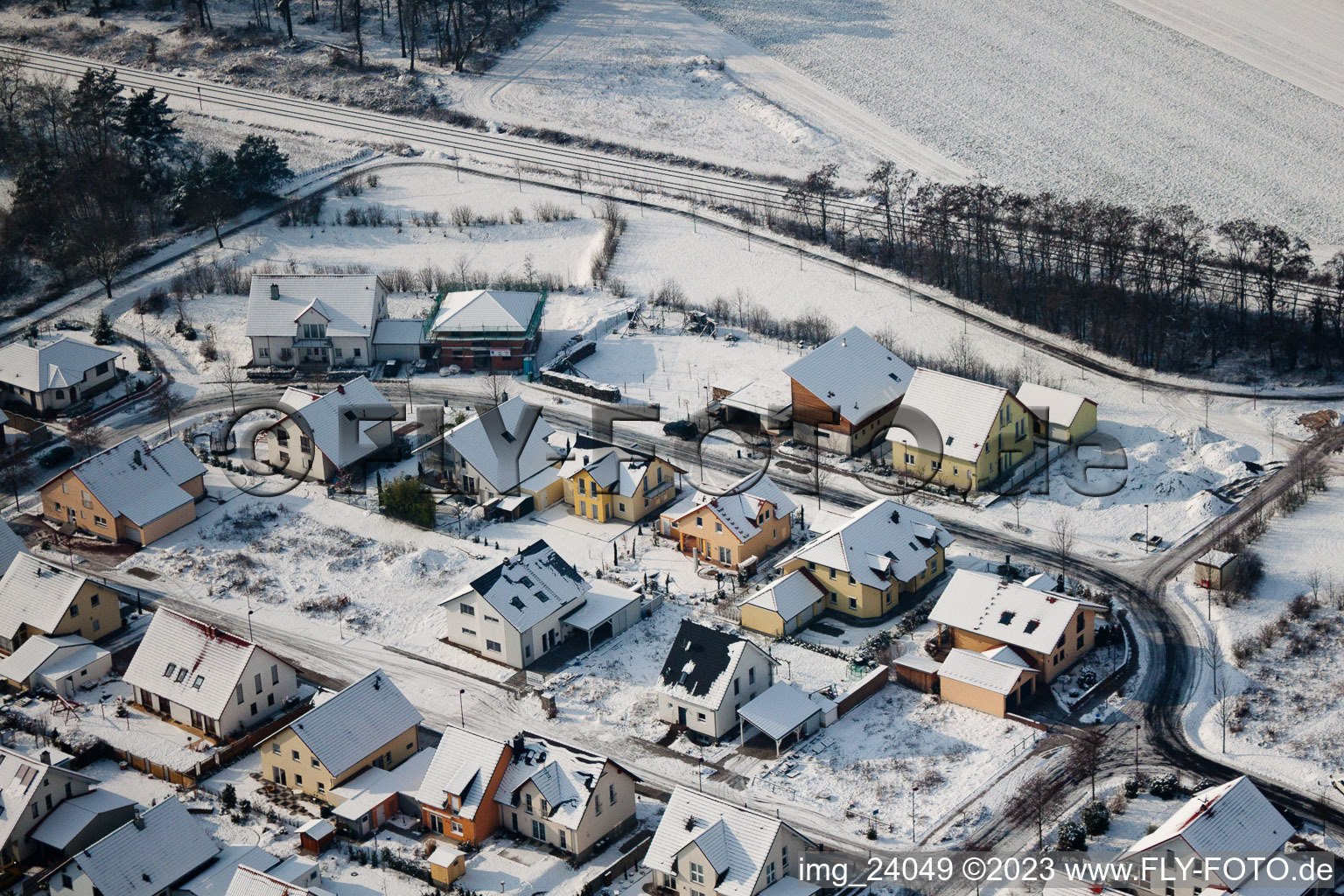 Schrägluftbild von Rheinzabern, Neubaugebiet Tongruben im Bundesland Rheinland-Pfalz, Deutschland