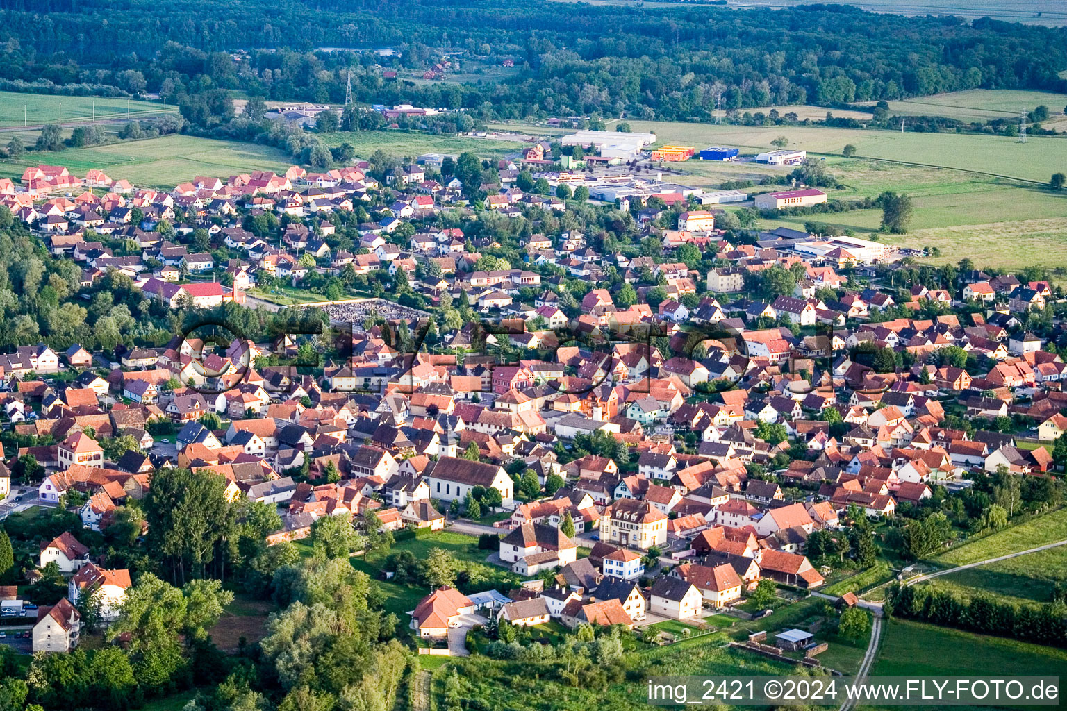 Dorf - Ansicht in Beinheim in Grand Est im Bundesland Bas-Rhin, Frankreich
