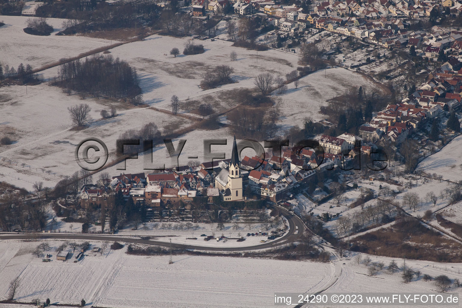 Jockgrim im Bundesland Rheinland-Pfalz, Deutschland aus der Luft betrachtet
