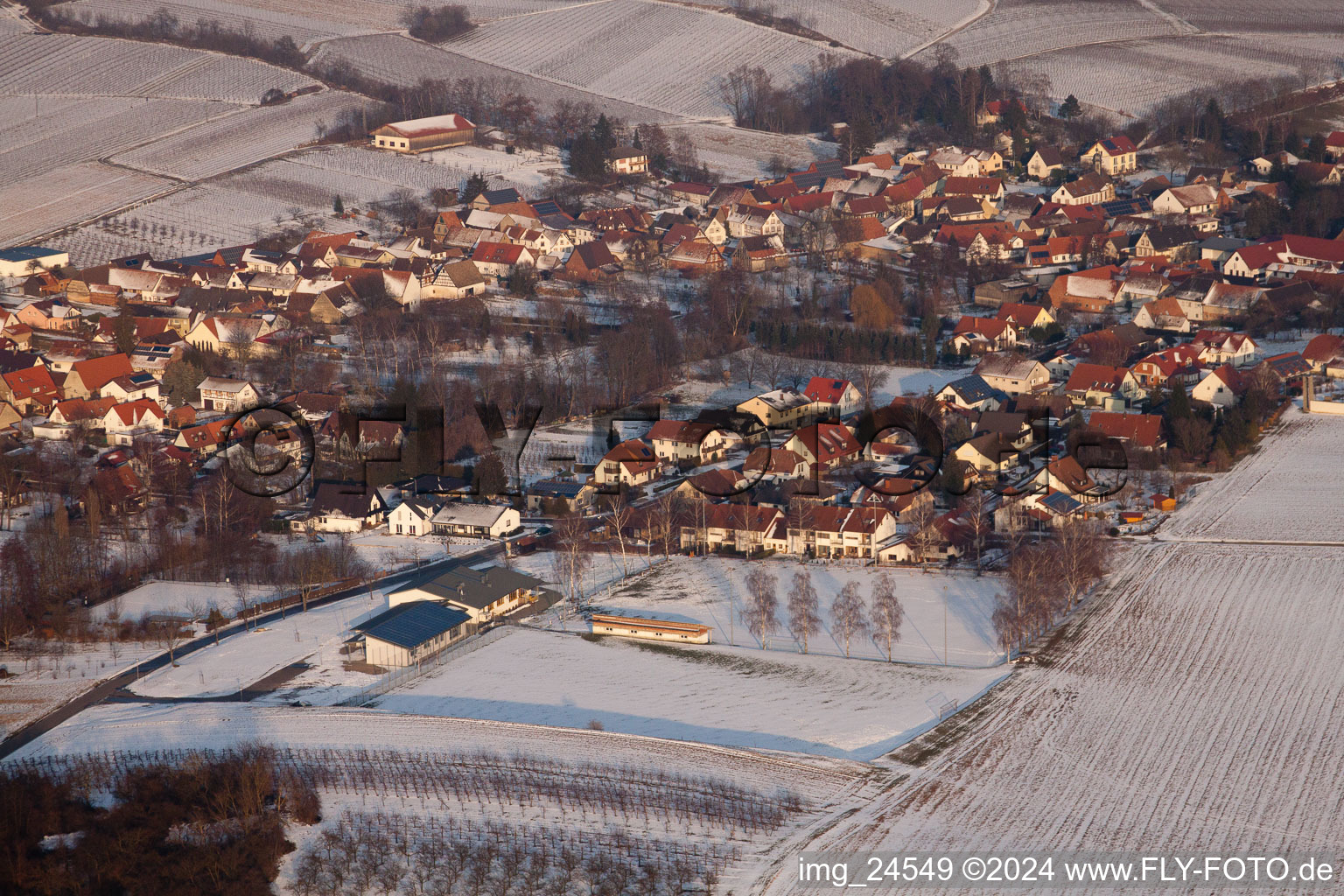 Dierbach im Bundesland Rheinland-Pfalz, Deutschland vom Flugzeug aus