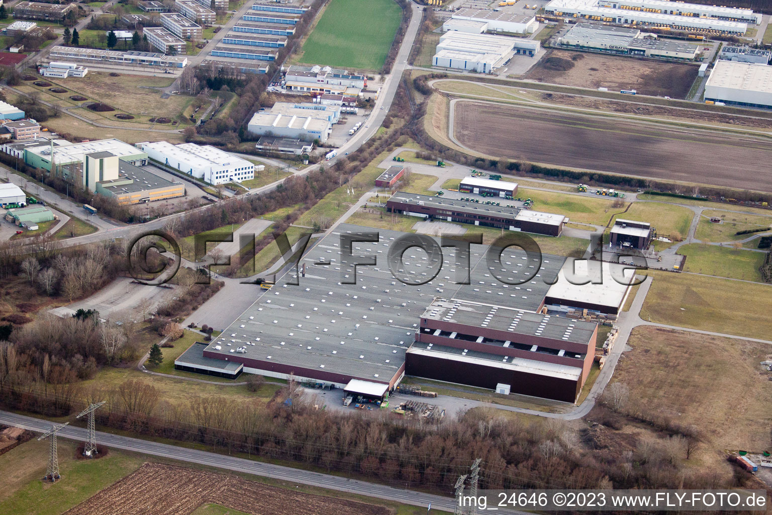 Luftaufnahme von SEW Eurodrive in Bruchsal im Bundesland Baden-Württemberg, Deutschland