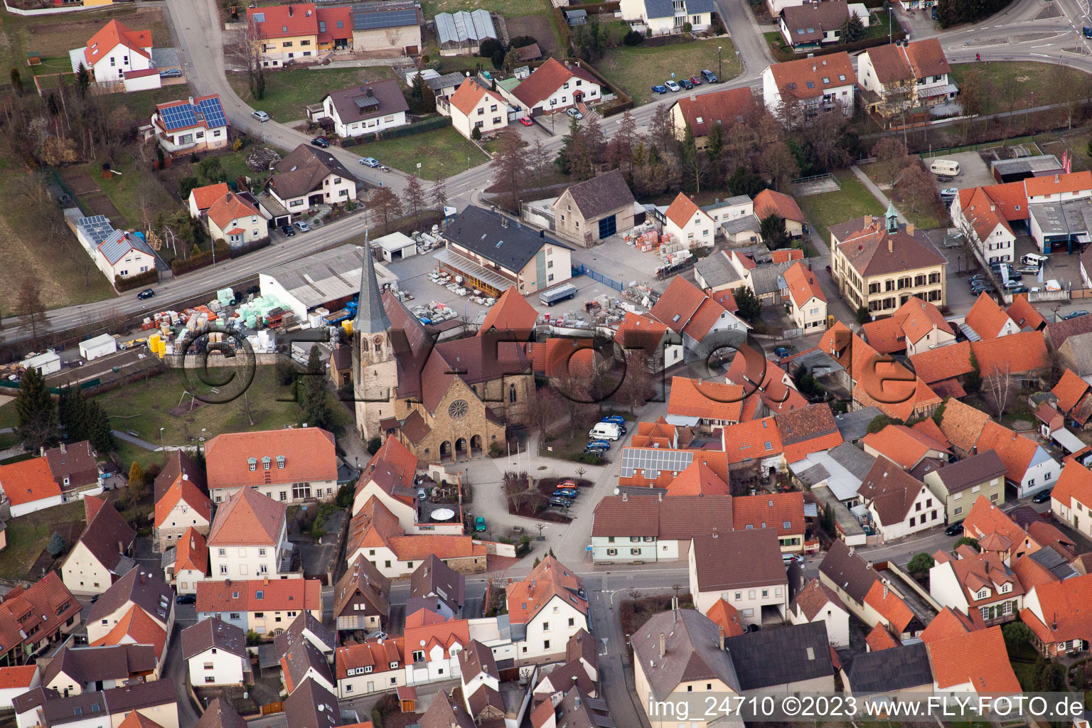 Luftbild von Ubstadt, Stettfeld im Bundesland Baden-Württemberg, Deutschland