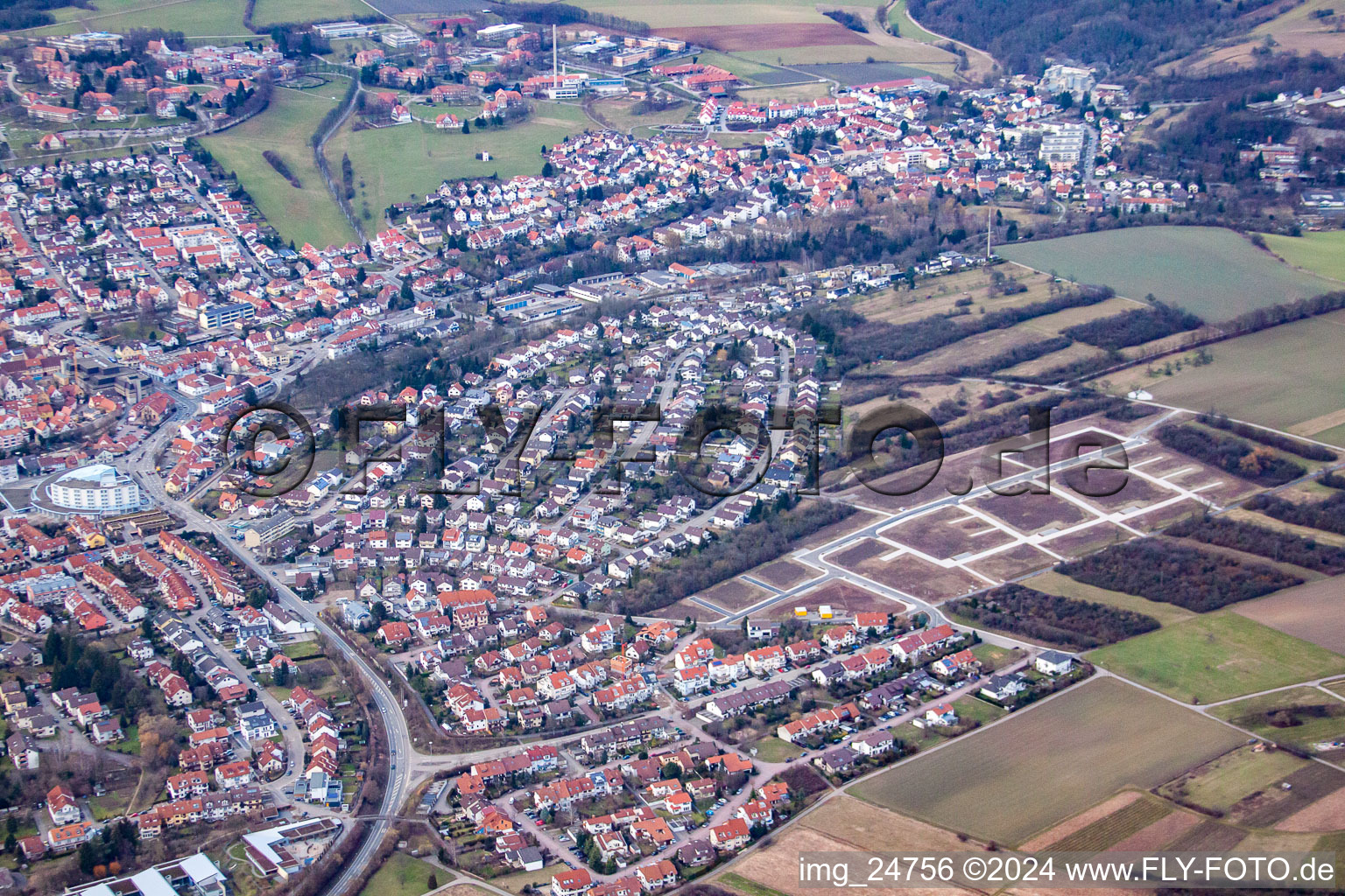 Ulmenweg im Ortsteil Altwiesloch in Wiesloch im Bundesland Baden-Württemberg, Deutschland