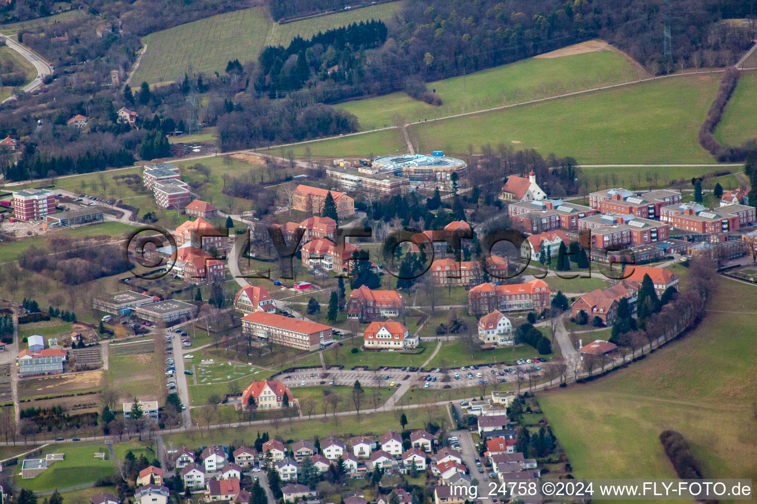 Psychiatrisches Landeskrankenhaus im Ortsteil Altwiesloch in Wiesloch im Bundesland Baden-Württemberg, Deutschland