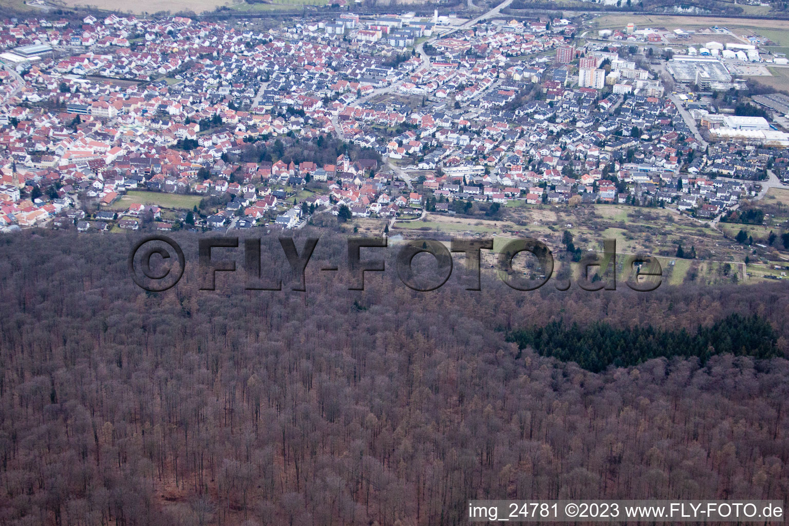Nußloch, Kalksteinbruch im Bundesland Baden-Württemberg, Deutschland aus der Luft