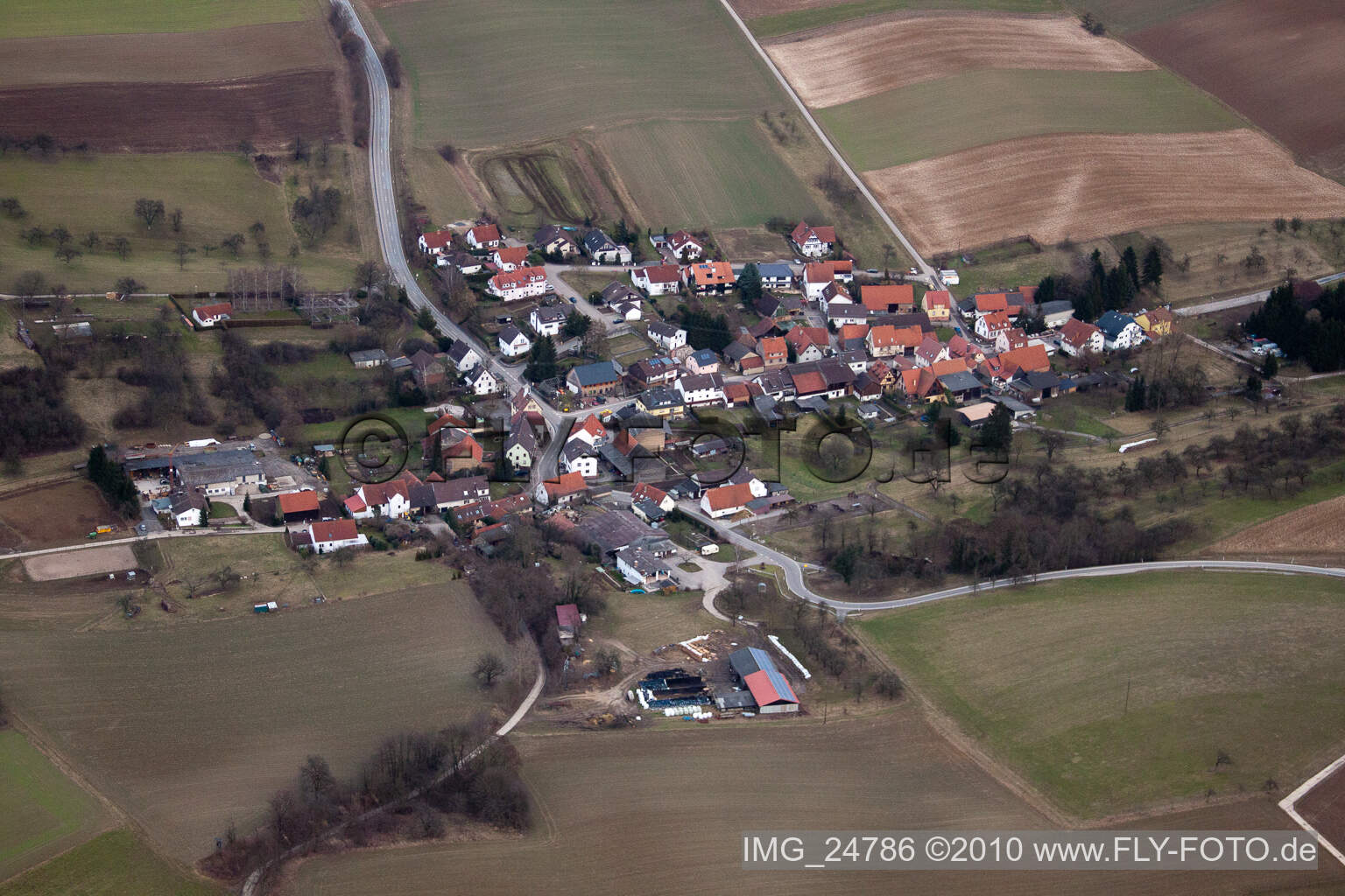 Nußloch im Bundesland Baden-Württemberg, Deutschland aus der Luft