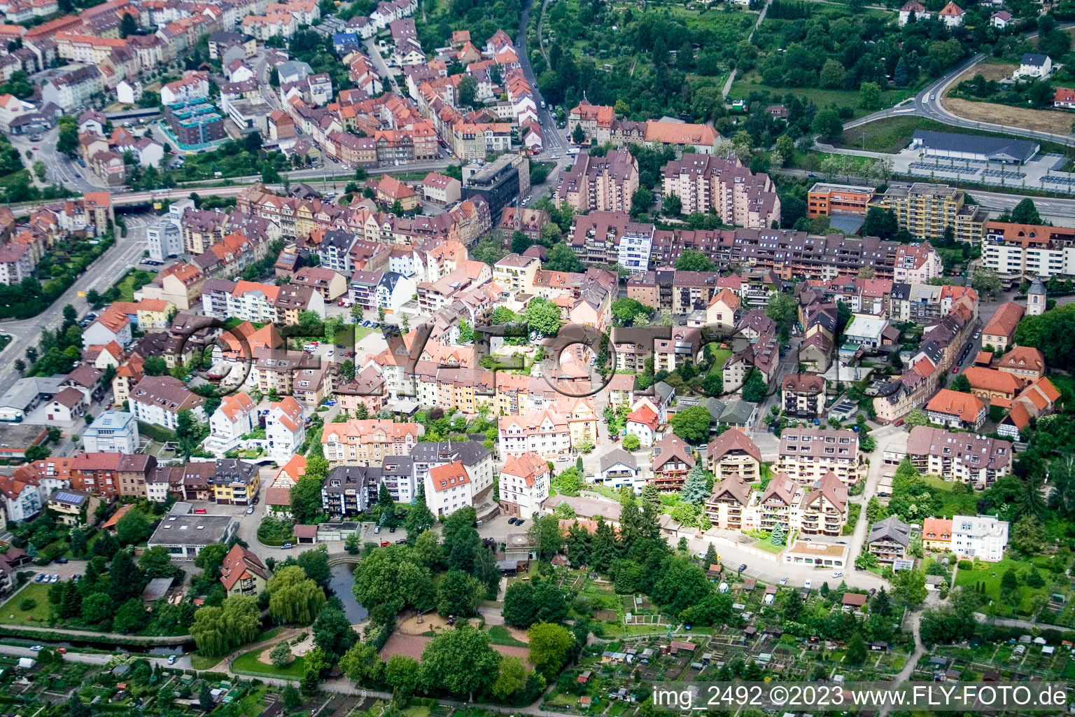 Pforzheim im Bundesland Baden-Württemberg, Deutschland von einer Drohne aus