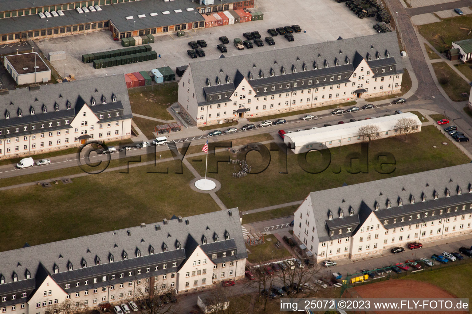 Schwetzingen, US-Kaserne im Bundesland Baden-Württemberg, Deutschland aus der Luft