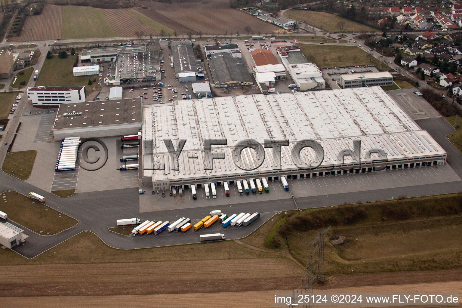 Luftbild von Ketsch, Aldi Logistikzentrum im Bundesland Baden-Württemberg, Deutschland