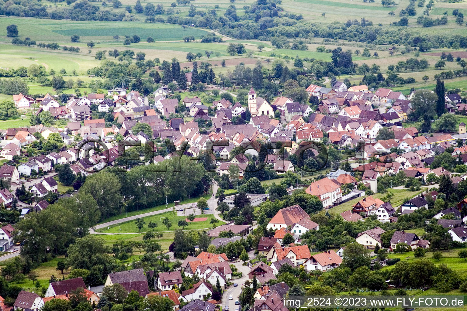 Luftaufnahme von Gräfenhausen Obernhausen im Bundesland Baden-Württemberg, Deutschland