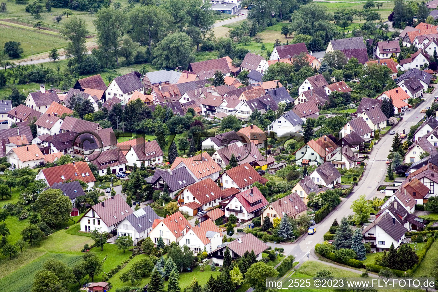Schrägluftbild von Gräfenhausen Obernhausen im Bundesland Baden-Württemberg, Deutschland