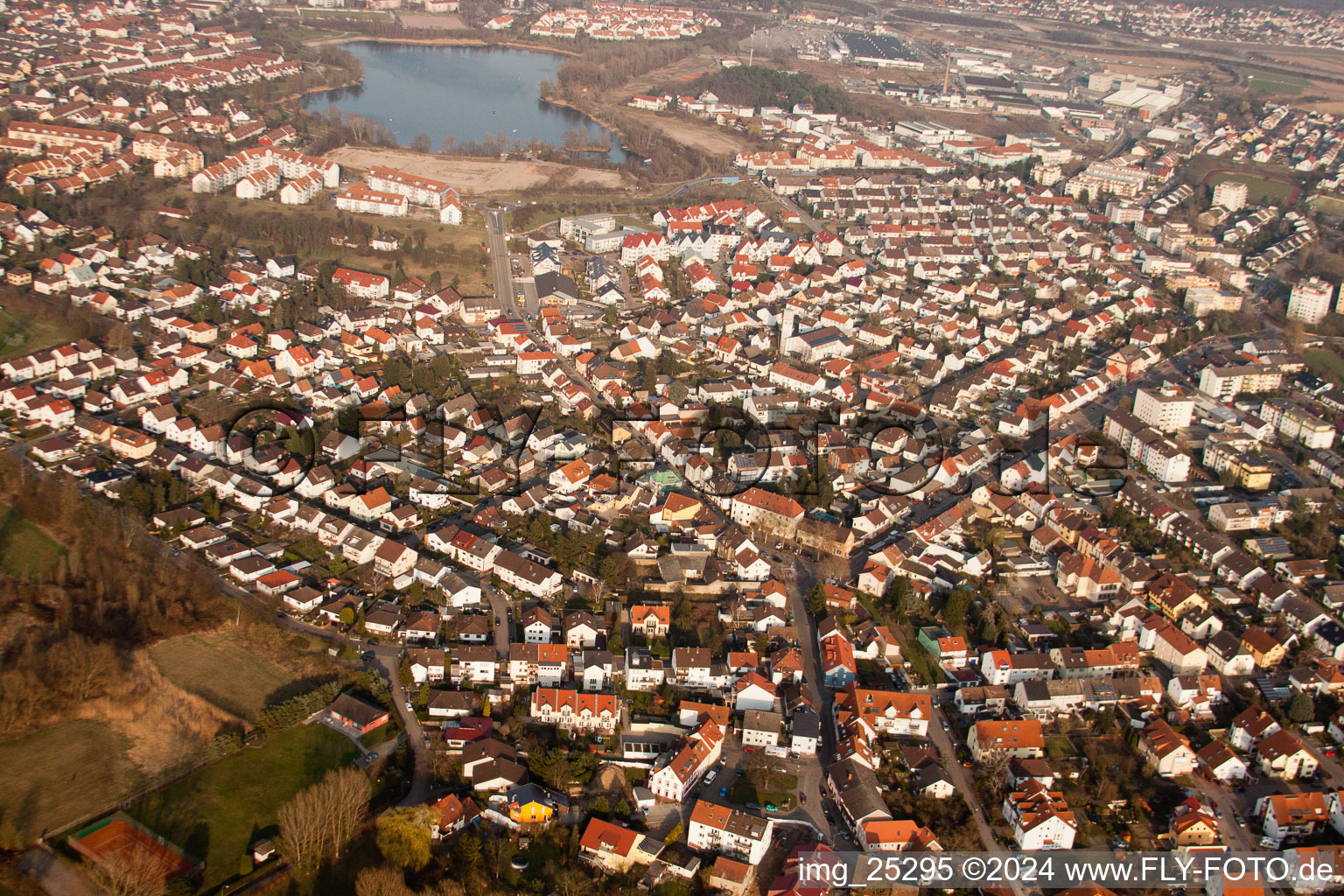 Rohrhof im Bundesland Baden-Württemberg, Deutschland vom Flugzeug aus