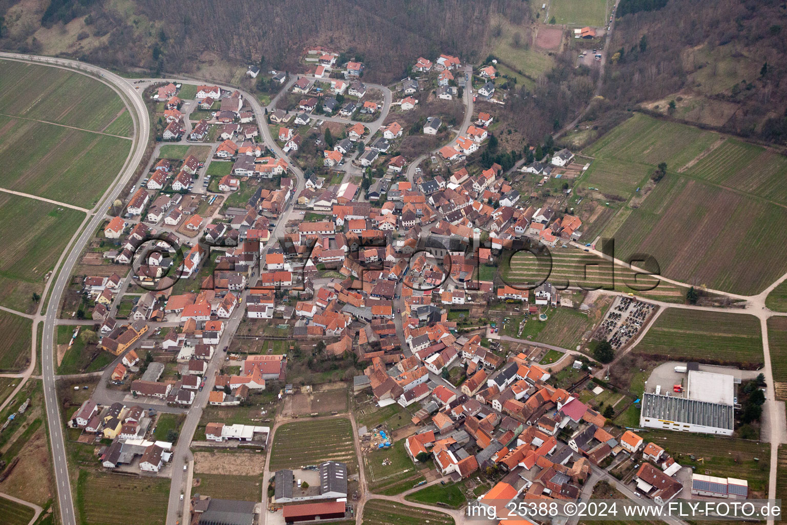 Luftbild von Eschbach im Bundesland Rheinland-Pfalz, Deutschland
