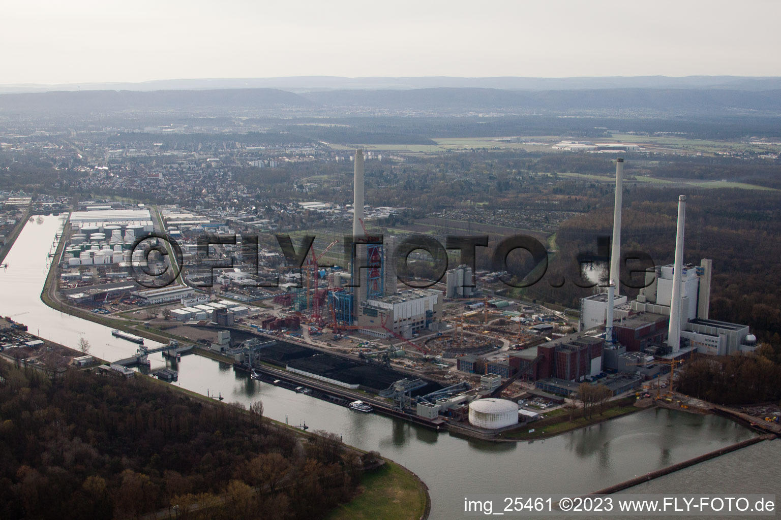 Karlsruhe Rheinhafen, ENBW Kraftwerk im Bundesland Baden-Württemberg, Deutschland