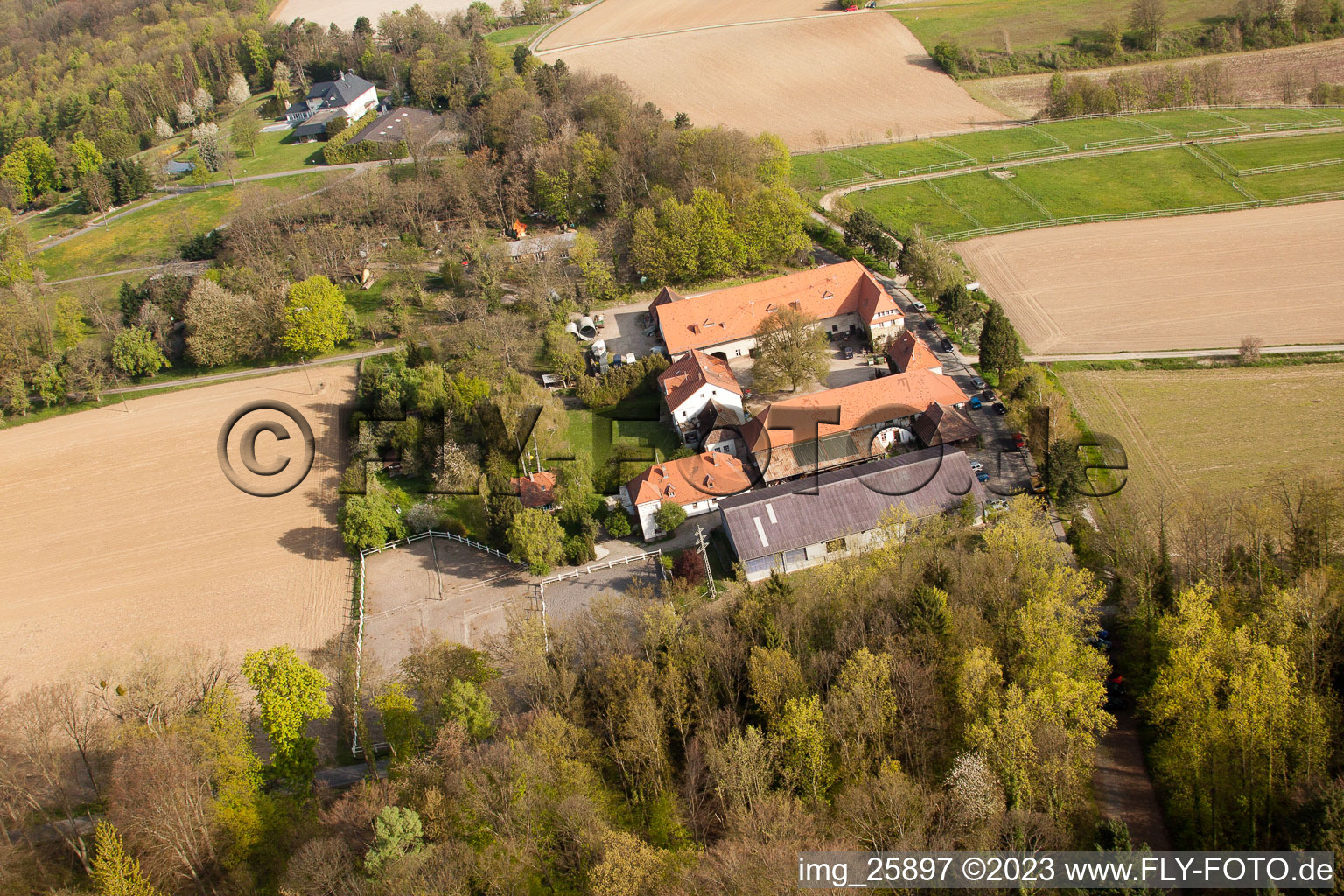 Luftaufnahme von Durlach, Rittnerthof in Karlsruhe im Bundesland Baden-Württemberg, Deutschland