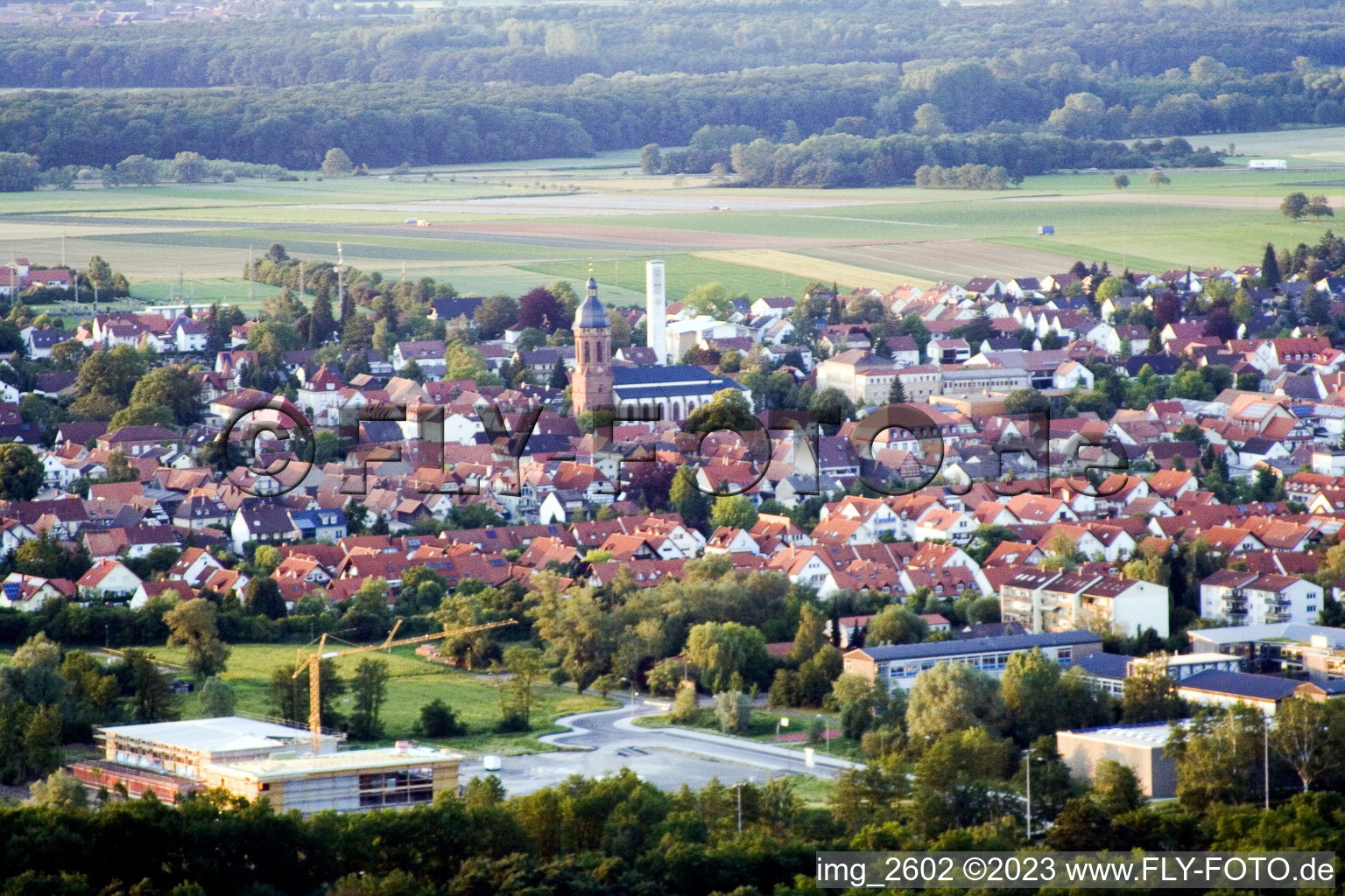Kandel von Südwesten im Bundesland Rheinland-Pfalz, Deutschland aus der Luft betrachtet