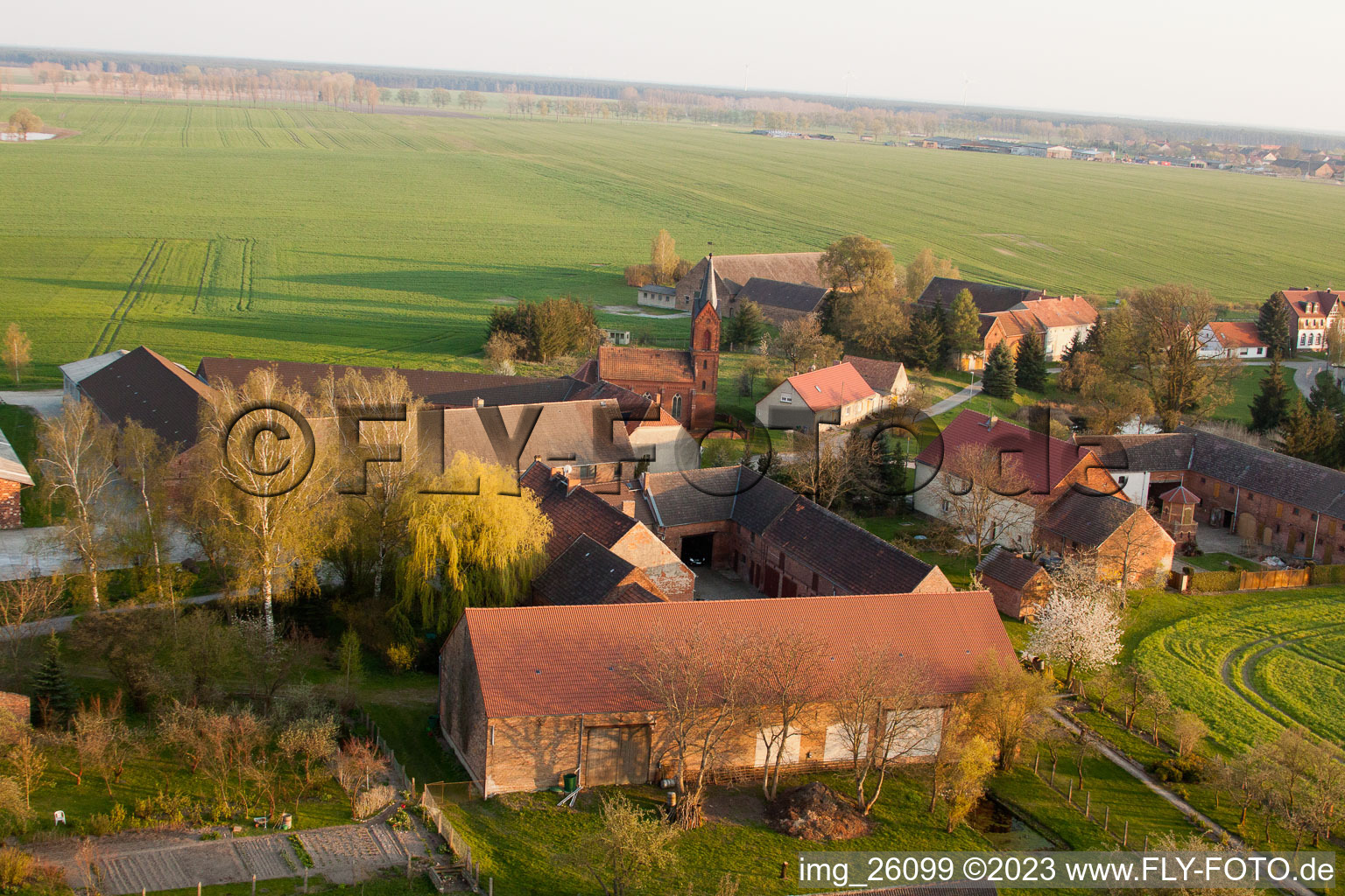 Luftbild von Höfgen im Bundesland Brandenburg, Deutschland