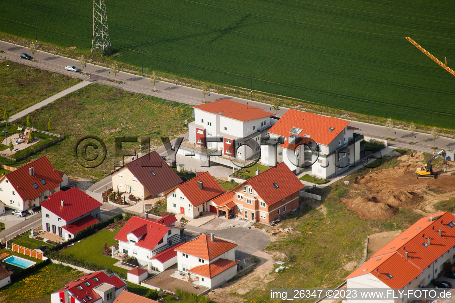 Drohnenbild von Kandel, Höhenweg im Bundesland Rheinland-Pfalz, Deutschland
