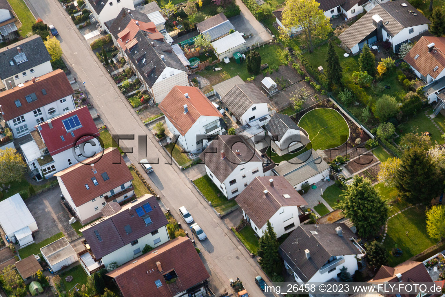 Luftbild von Tulpenstr im Ortsteil Reichenbach in Waldbronn im Bundesland Baden-Württemberg, Deutschland