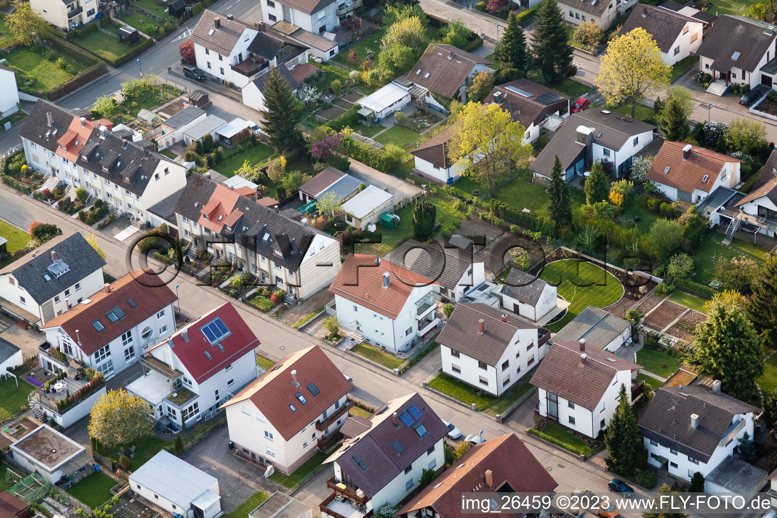 Luftaufnahme von Tulpenstr im Ortsteil Reichenbach in Waldbronn im Bundesland Baden-Württemberg, Deutschland