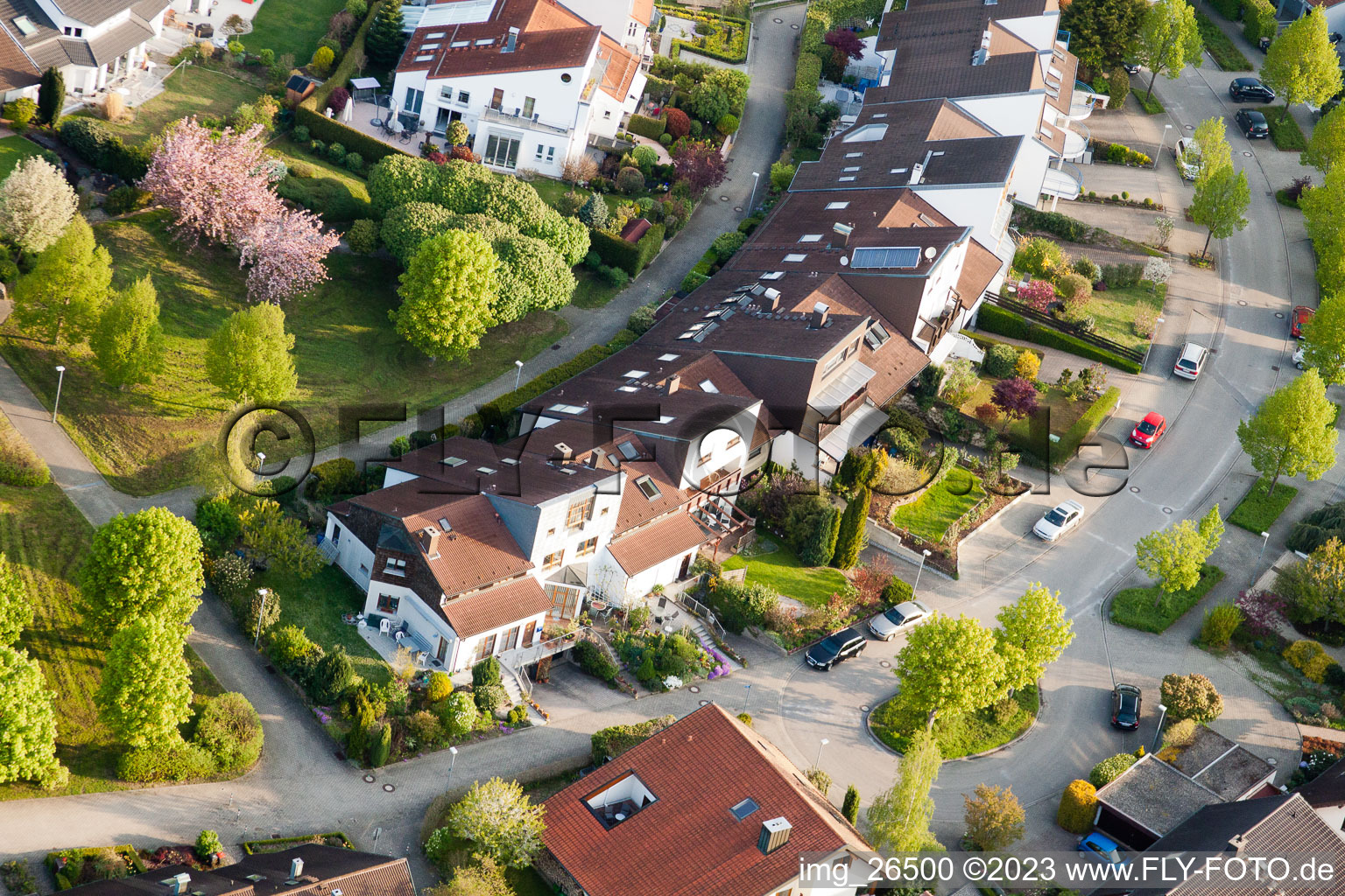Ortsteil Stupferich in Karlsruhe im Bundesland Baden-Württemberg, Deutschland aus der Luft betrachtet