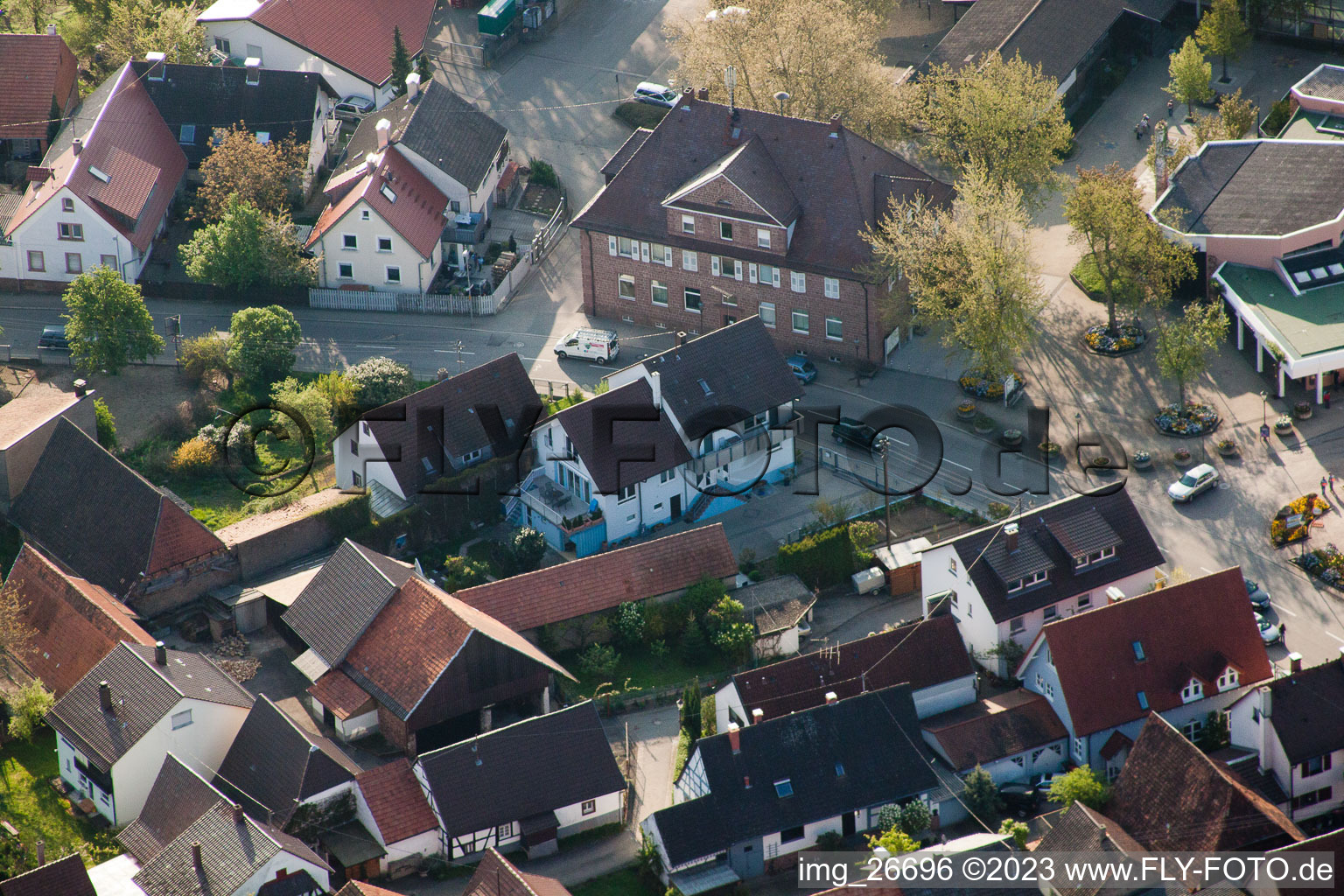 Luftbild von Ortsteil Stupferich in Karlsruhe im Bundesland Baden-Württemberg, Deutschland