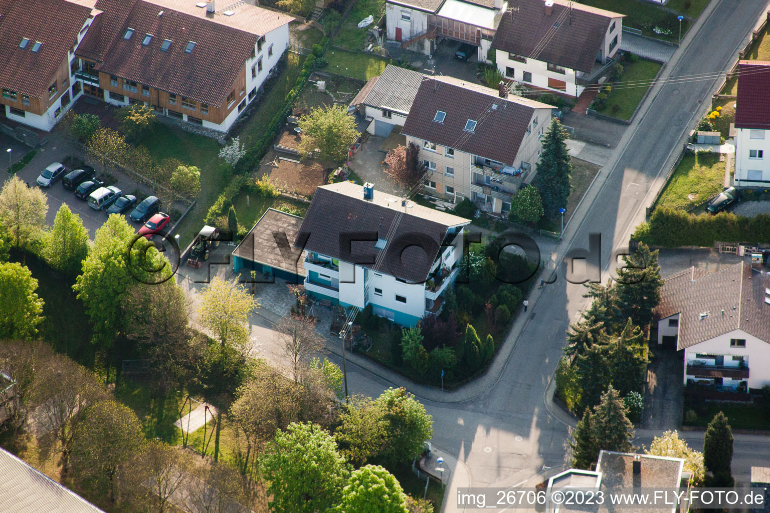 Drohnenbild von Ortsteil Stupferich in Karlsruhe im Bundesland Baden-Württemberg, Deutschland