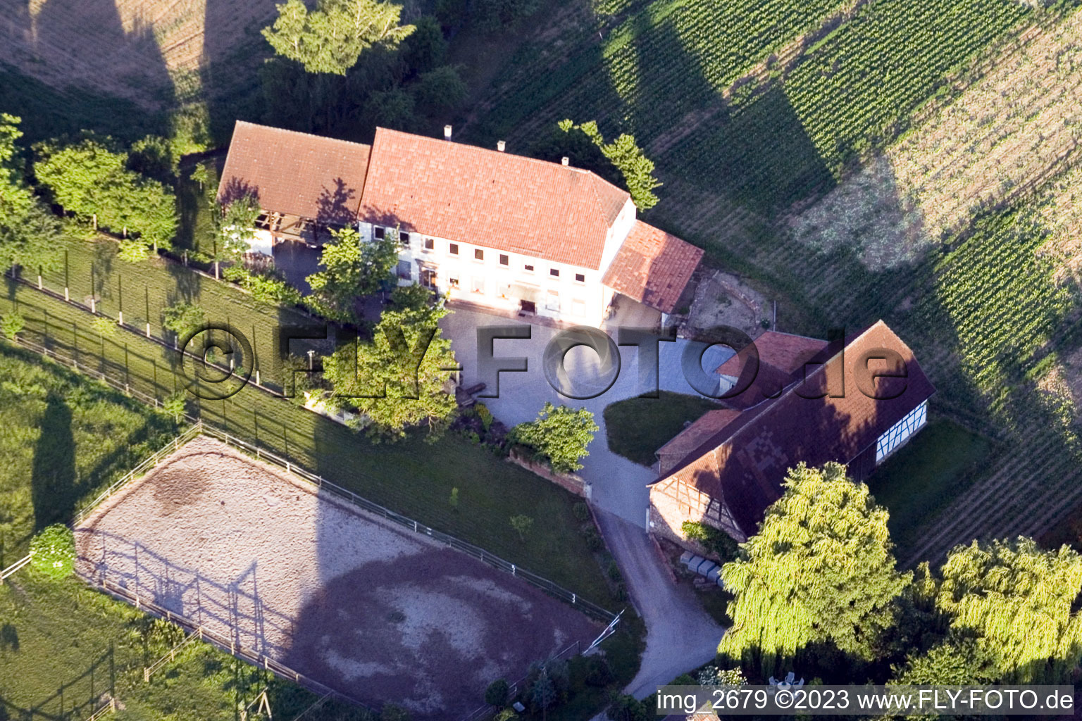 Luftbild von Minfeld, Altmühle im Bundesland Rheinland-Pfalz, Deutschland