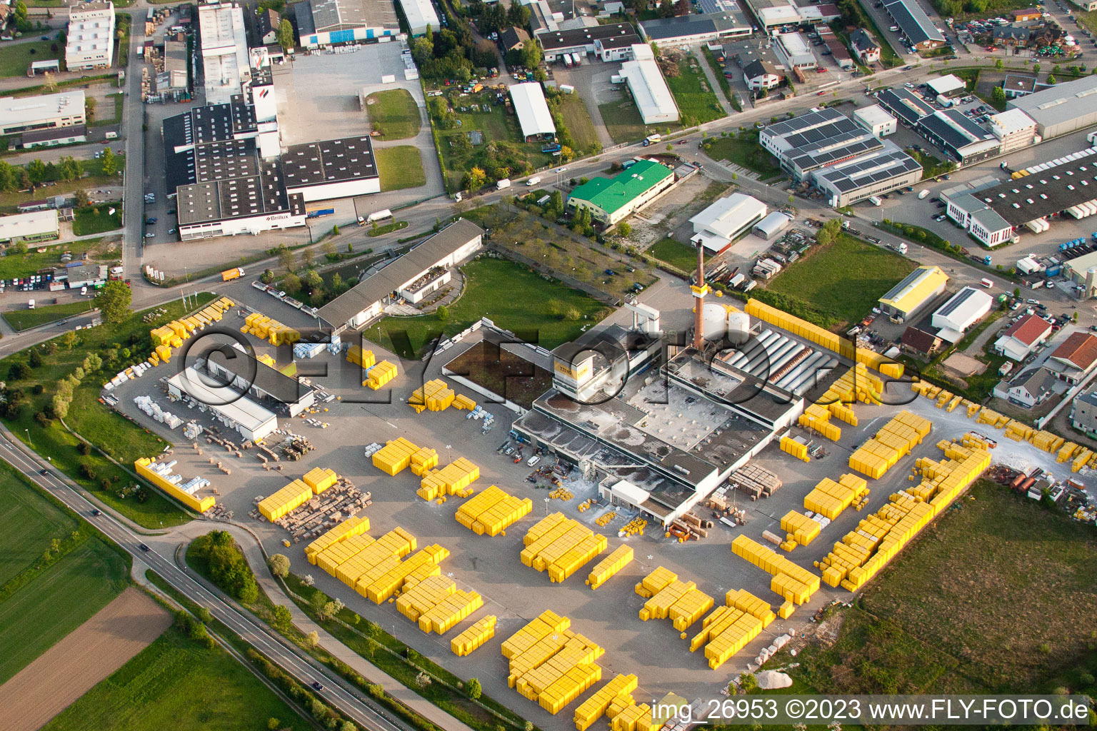 Luftbild von Malsch, Ytong-Werk im Bundesland Baden-Württemberg, Deutschland