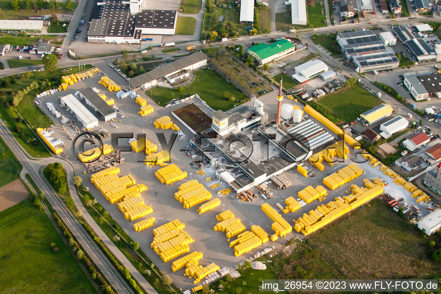 Luftaufnahme von Malsch, Ytong-Werk im Bundesland Baden-Württemberg, Deutschland