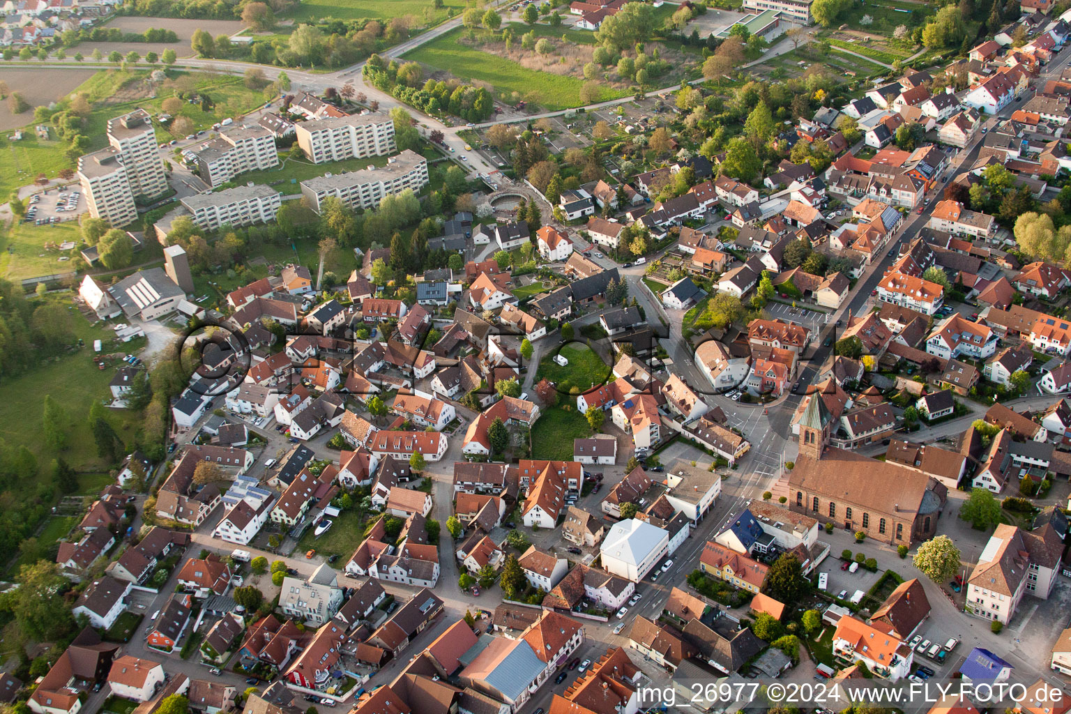 Ortsteil an der Würmersheimstraße in Durmersheim im Bundesland Baden-Württemberg, Deutschland