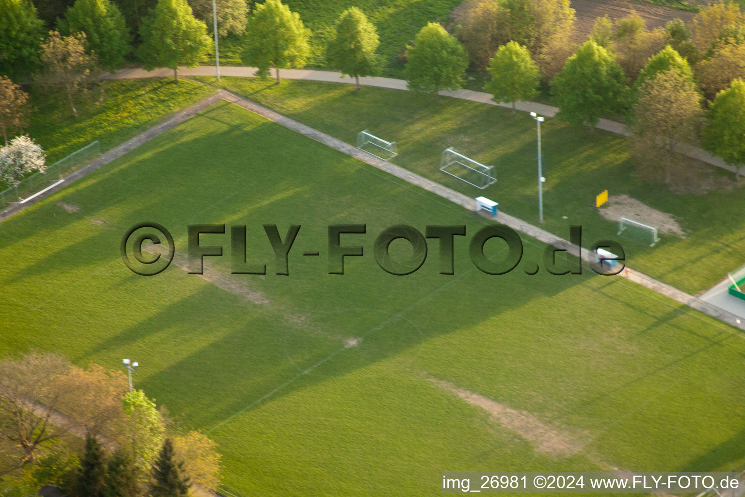 Sportplatz in Durmersheim im Bundesland Baden-Württemberg, Deutschland