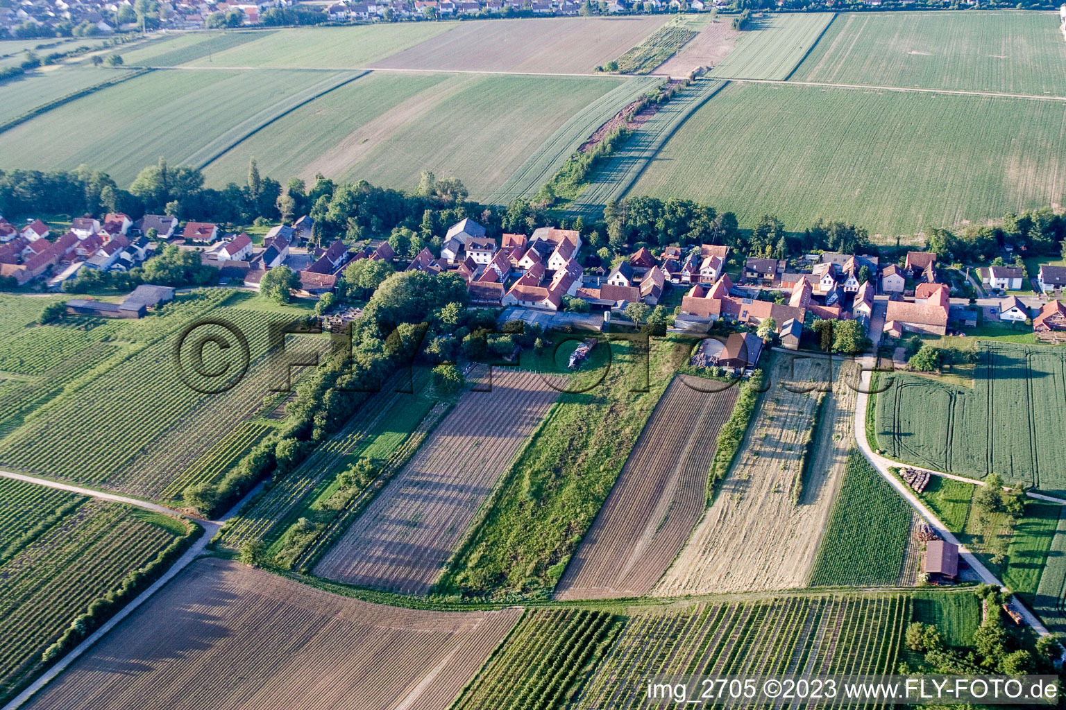 Vollmersweiler im Bundesland Rheinland-Pfalz, Deutschland von einer Drohne aus