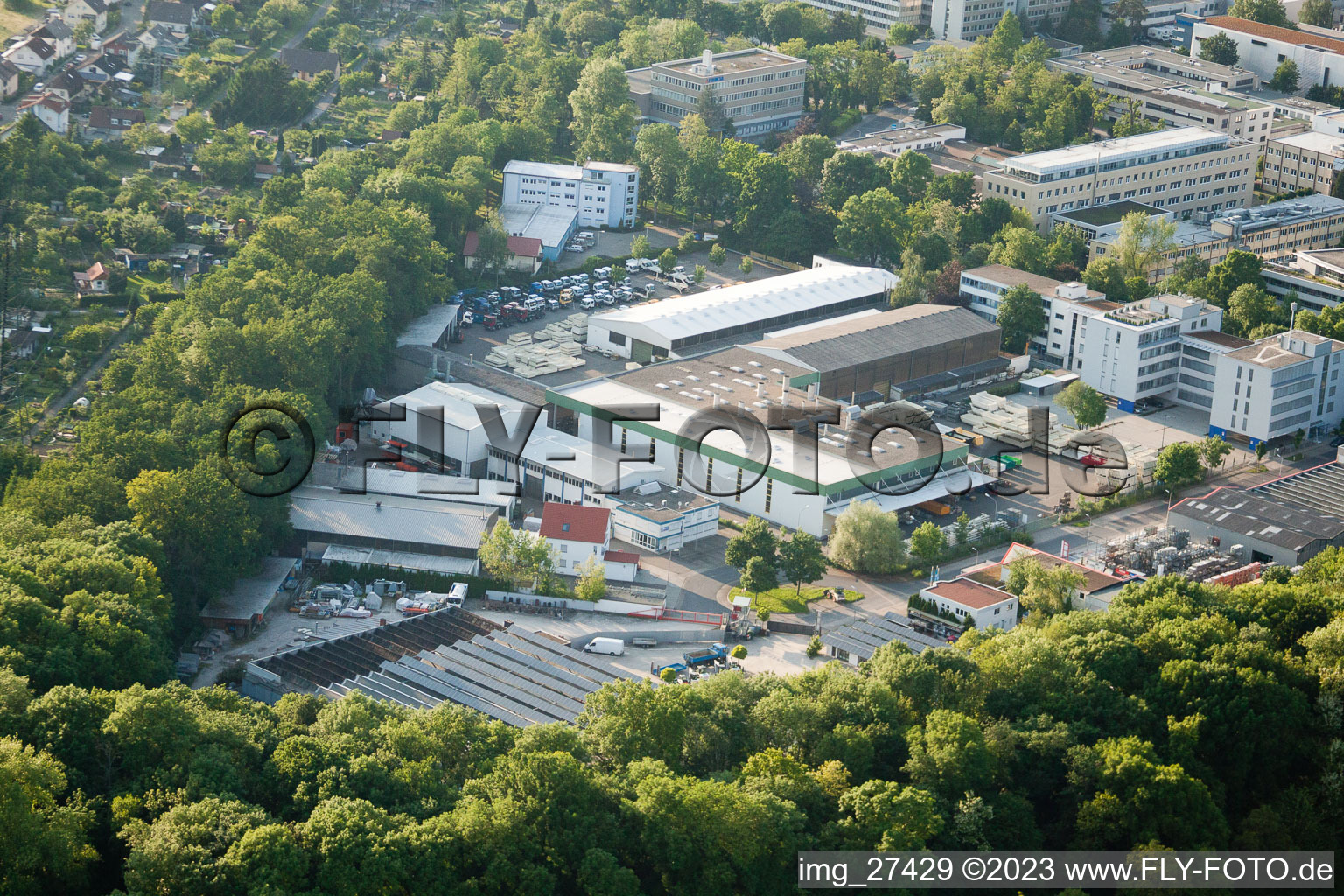 Luftbild von Karlsruhe, Killisfeld Industriegebiet im Ortsteil Durlach im Bundesland Baden-Württemberg, Deutschland