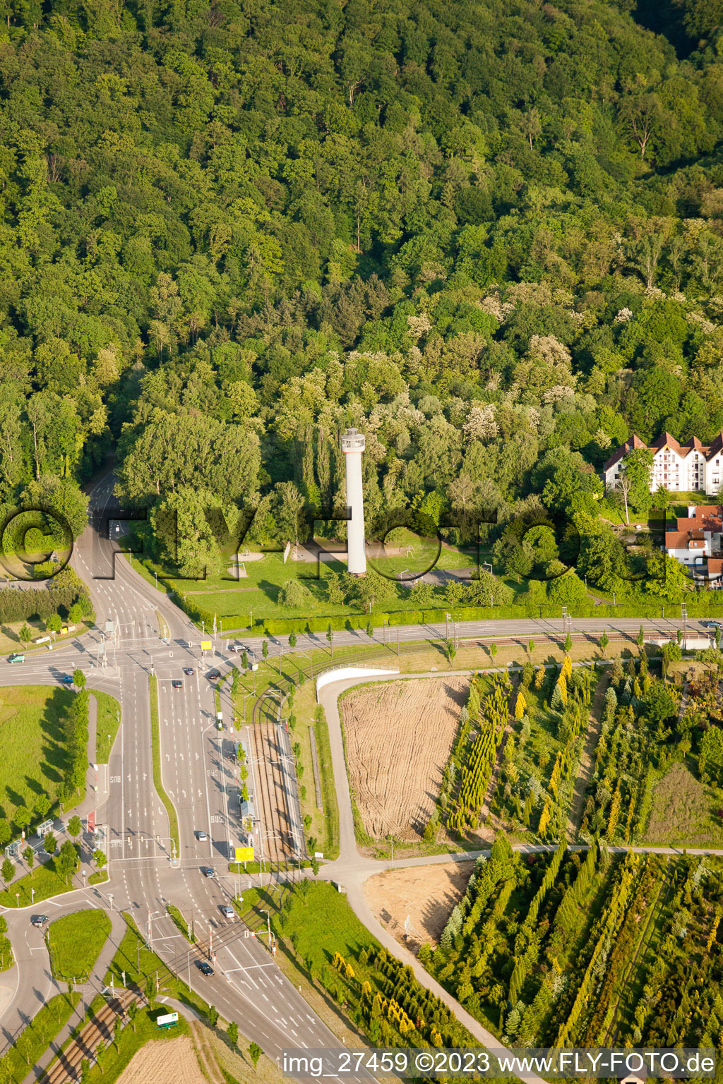 Luftaufnahme von Zündhütle im Ortsteil Wolfartsweier in Karlsruhe im Bundesland Baden-Württemberg, Deutschland