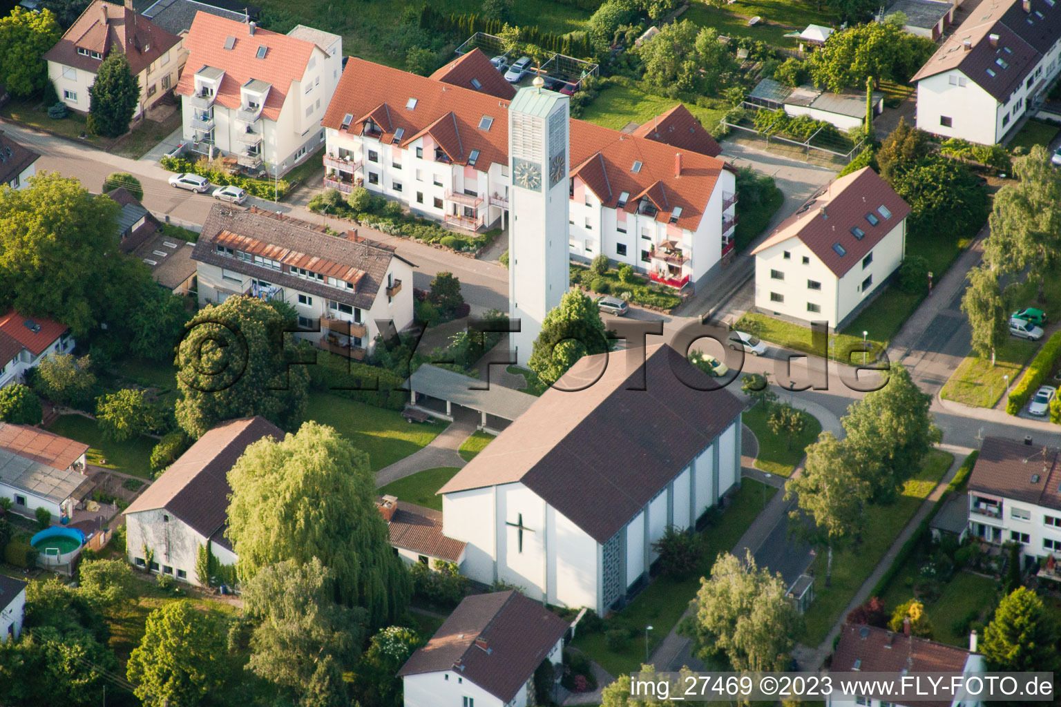 Trinitatiskirche im Ortsteil Durlach in Karlsruhe im Bundesland Baden-Württemberg, Deutschland