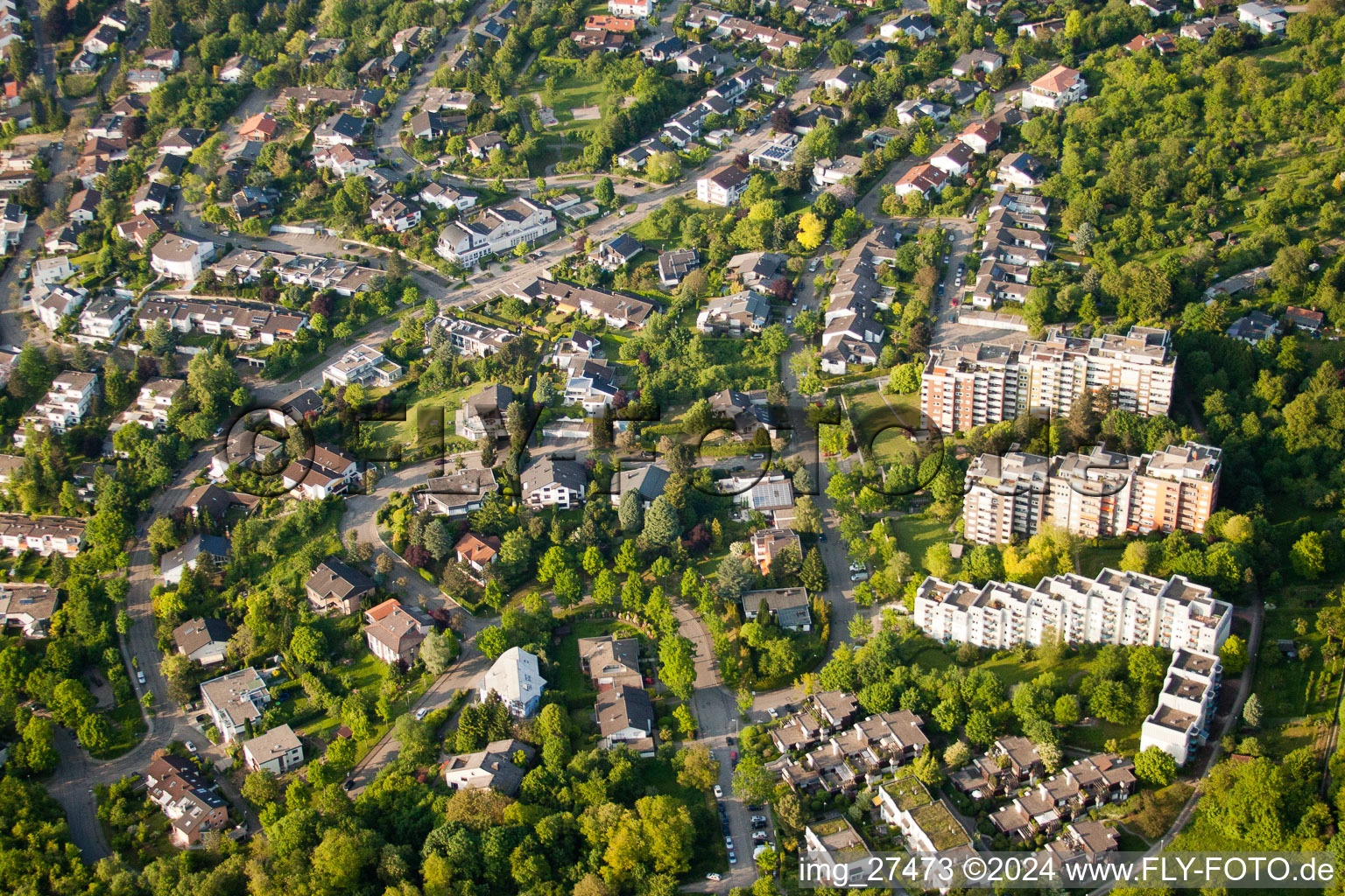 Luftbild von Stadtteil Geigersberg im Stadtgebiet im Ortsteil Durlach in Karlsruhe im Bundesland Baden-Württemberg, Deutschland