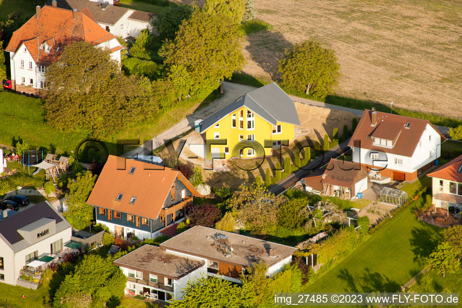 Ortsteil Durlach in Karlsruhe im Bundesland Baden-Württemberg, Deutschland aus der Luft