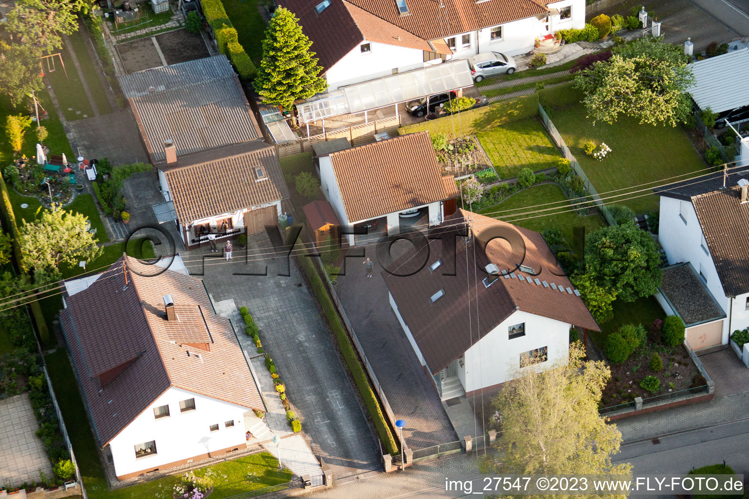 Luftbild von Stupferich, Gerberastraße 4 in Karlsruhe im Bundesland Baden-Württemberg, Deutschland
