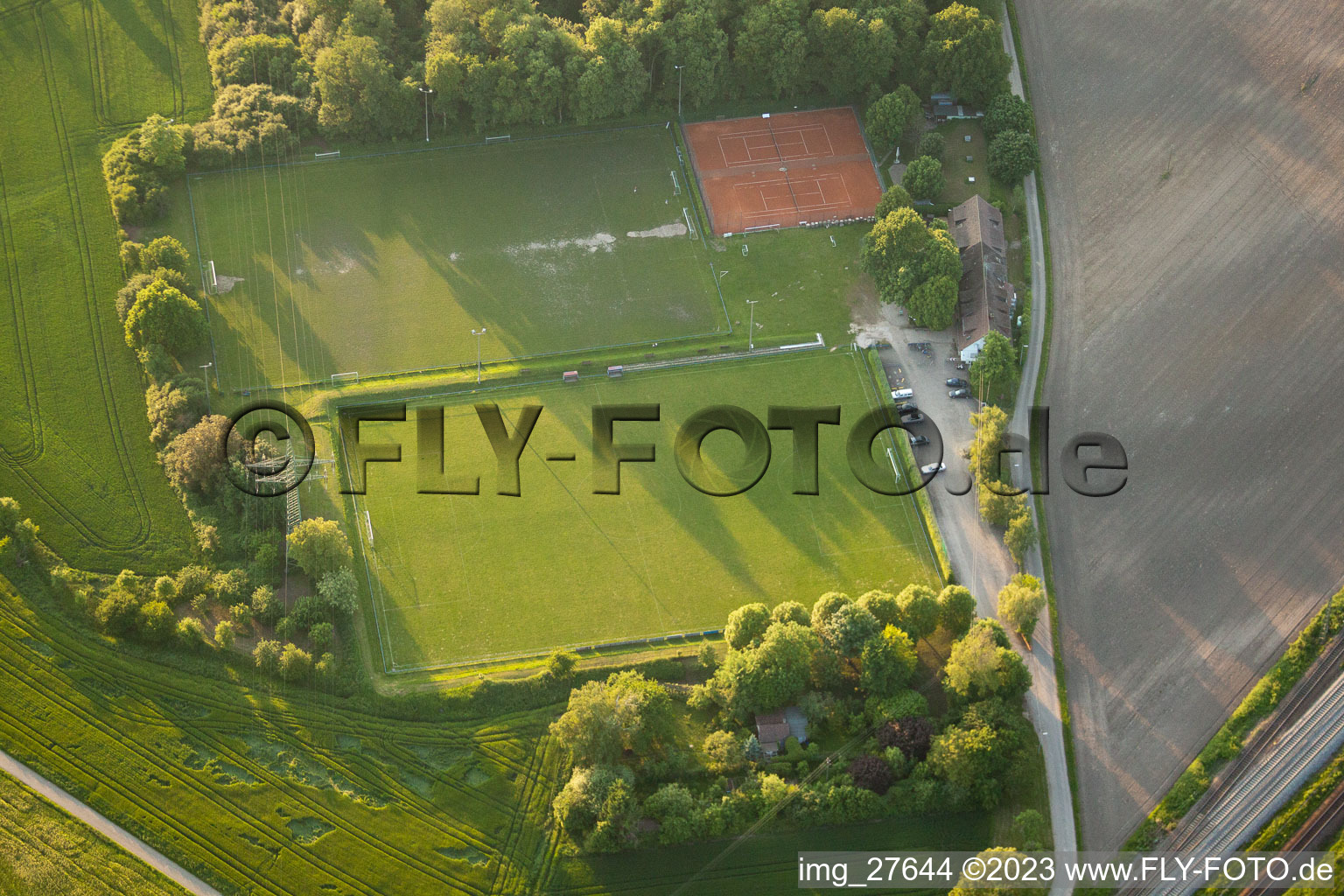 Luftbild von Allemannia DFK FG eV im Ortsteil Rüppurr in Karlsruhe im Bundesland Baden-Württemberg, Deutschland