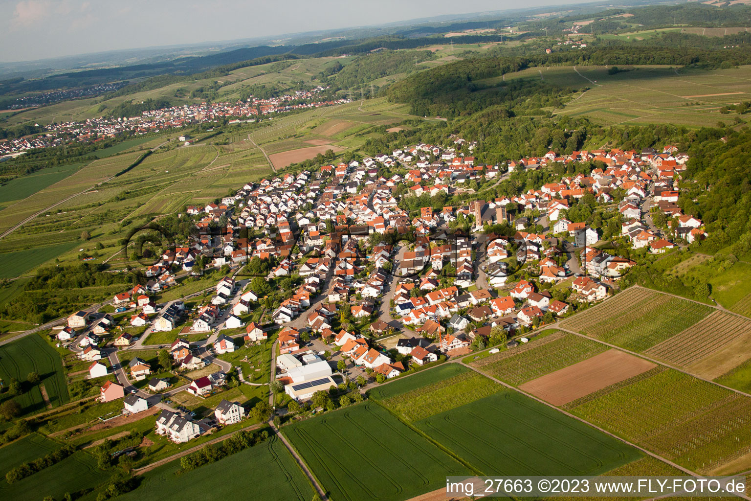 Luftbild von Malschenberg im Bundesland Baden-Württemberg, Deutschland