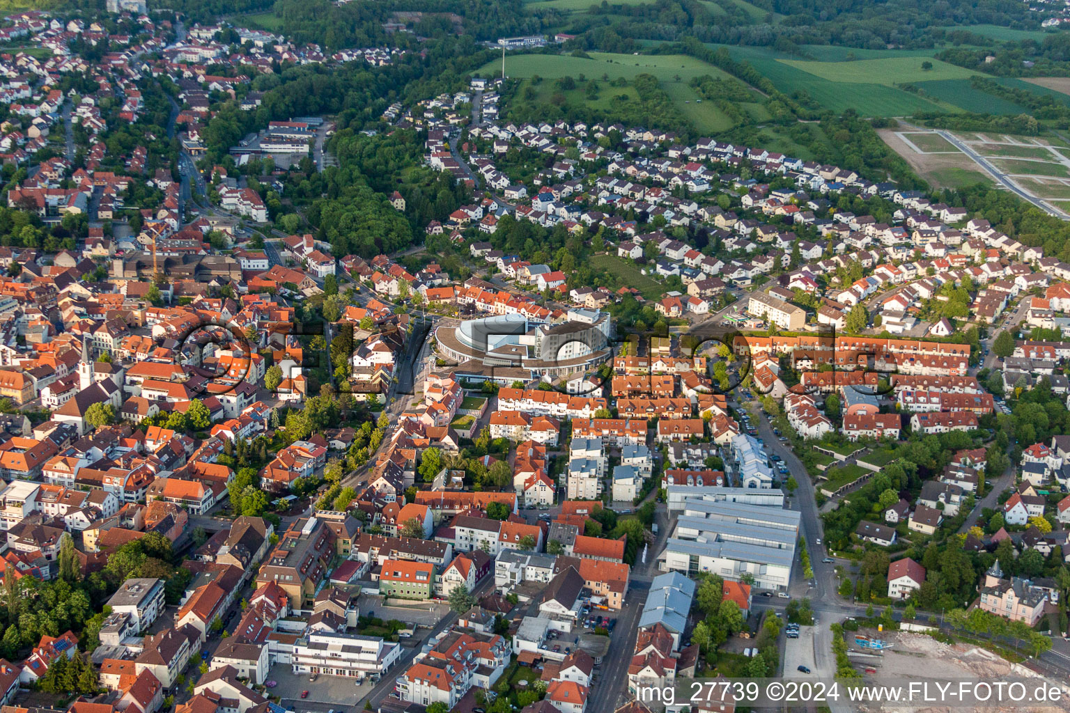 Siedlungsgebiet in Wiesloch im Bundesland Baden-Württemberg, Deutschland
