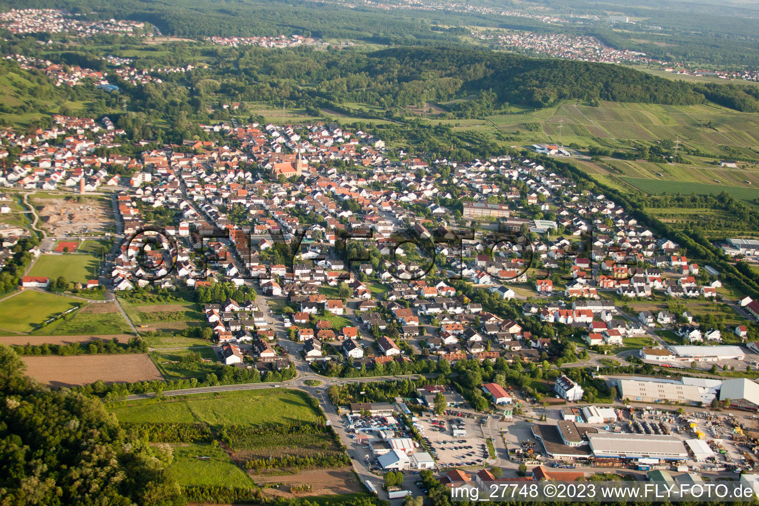 Luftbild von Rauenberg im Bundesland Baden-Württemberg, Deutschland