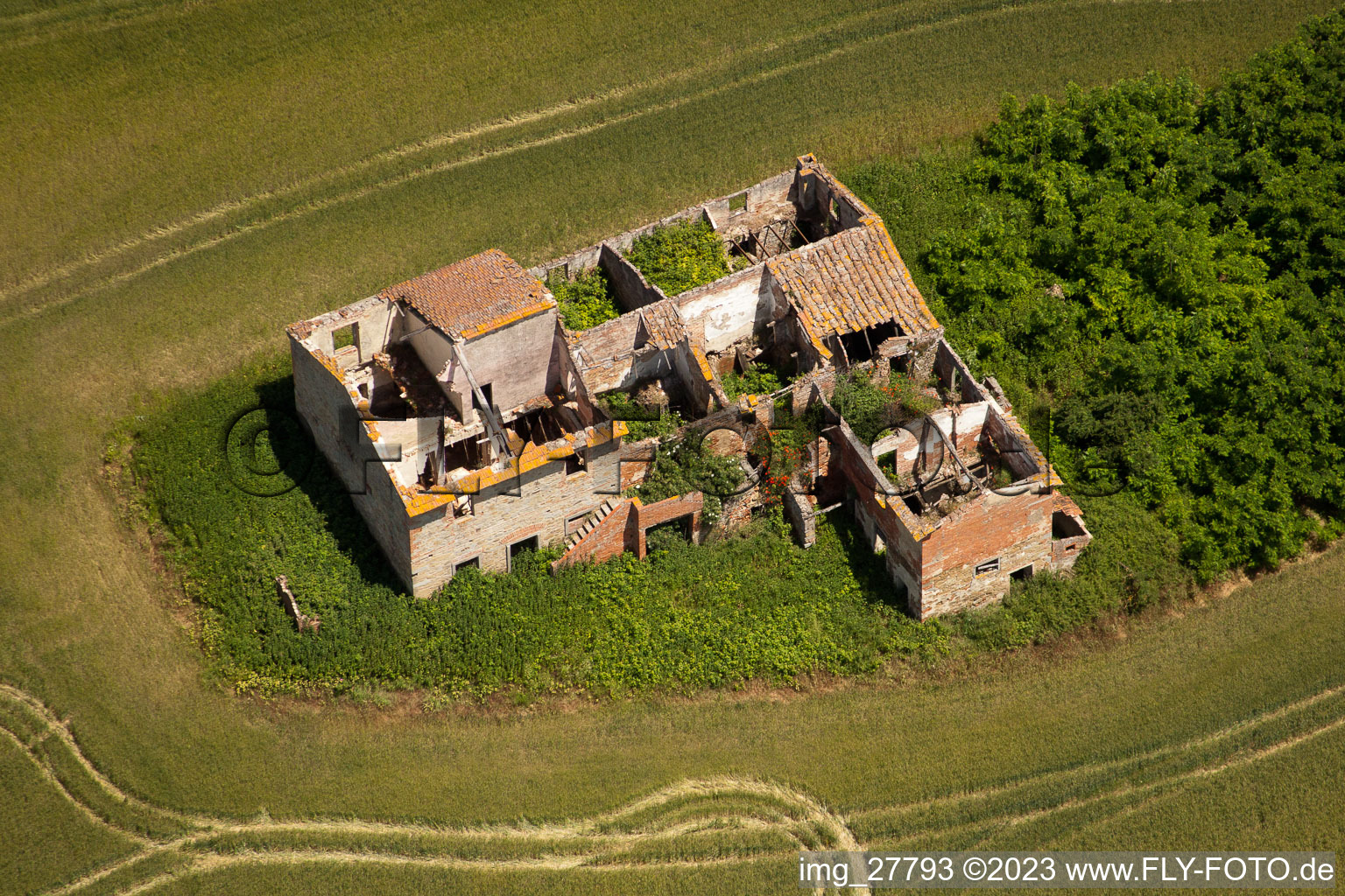 Luftbild von Castroncello im Bundesland Toscana, Italien