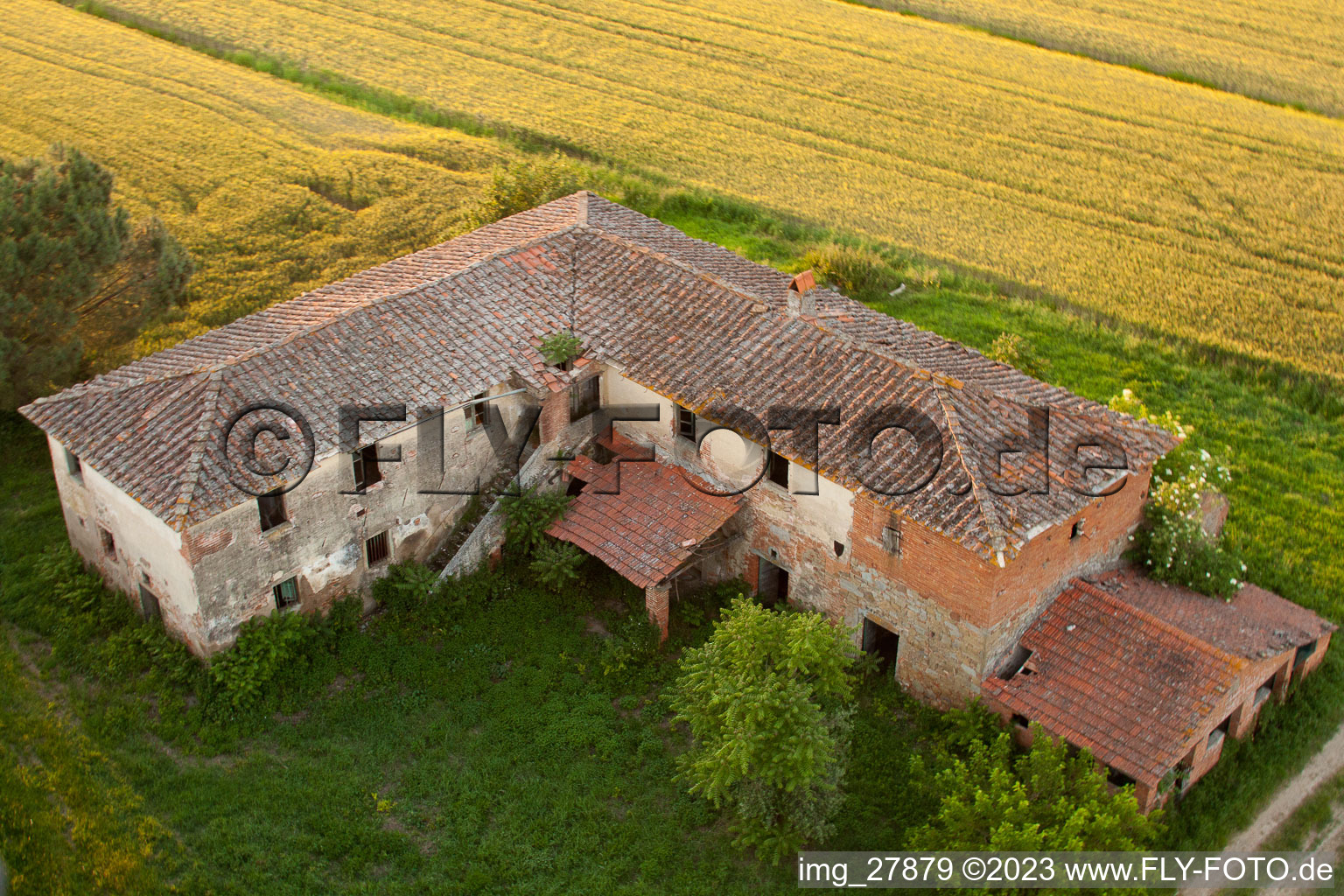 Luftbild von Creti im Bundesland Toscana, Italien