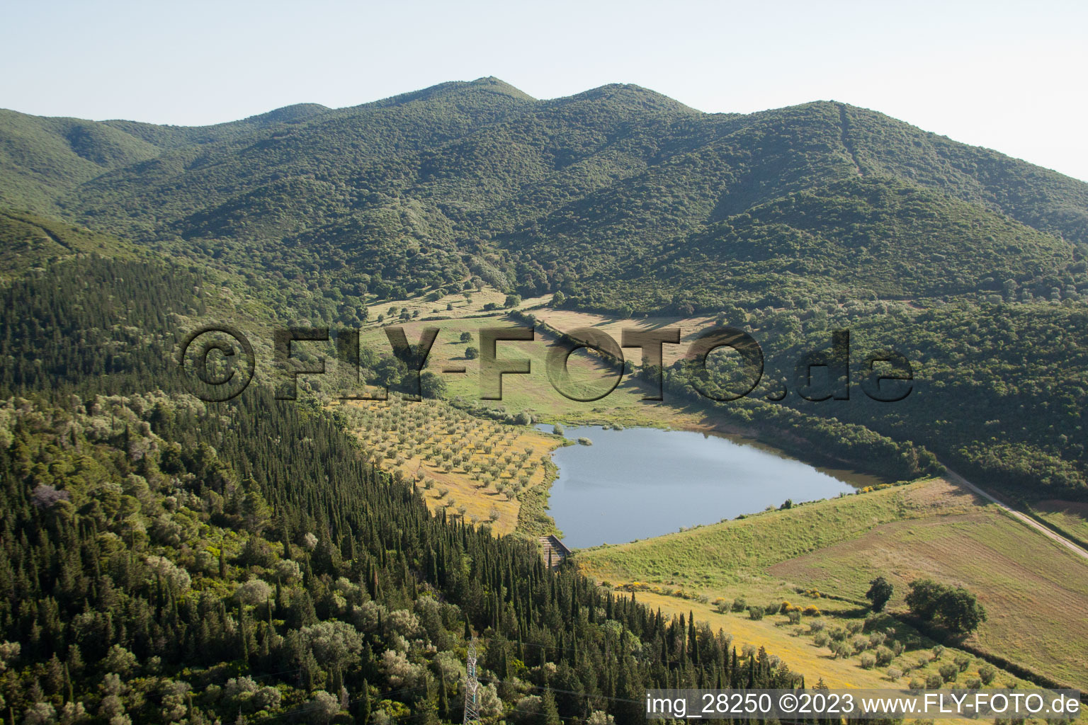 Luftbild von Macchiascandona im Bundesland Toscana, Italien