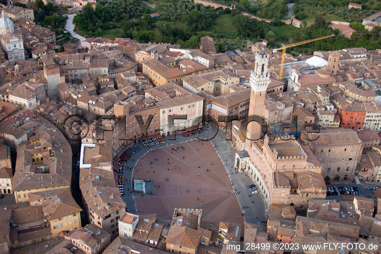 Siena im Bundesland Toscana, Italien von oben