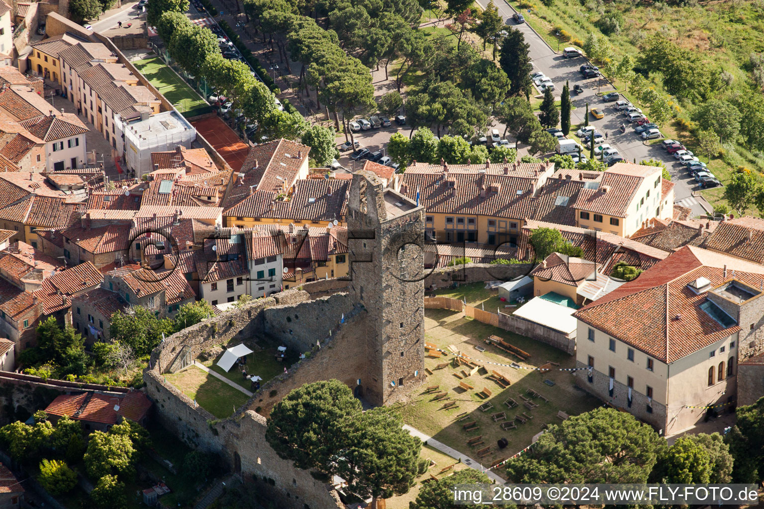 Luftaufnahme von Castiglion Fiorentino(Toscana), Italien